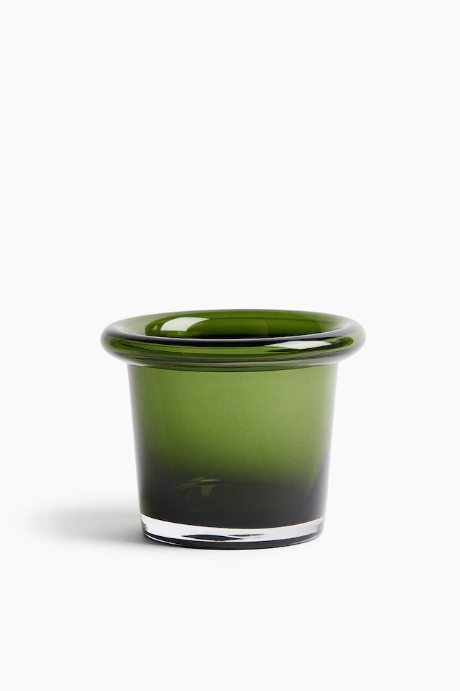 Small glass plant pot - Green - 1