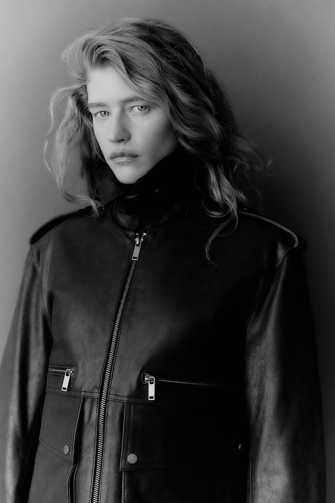 Leather jacket - Black - 1