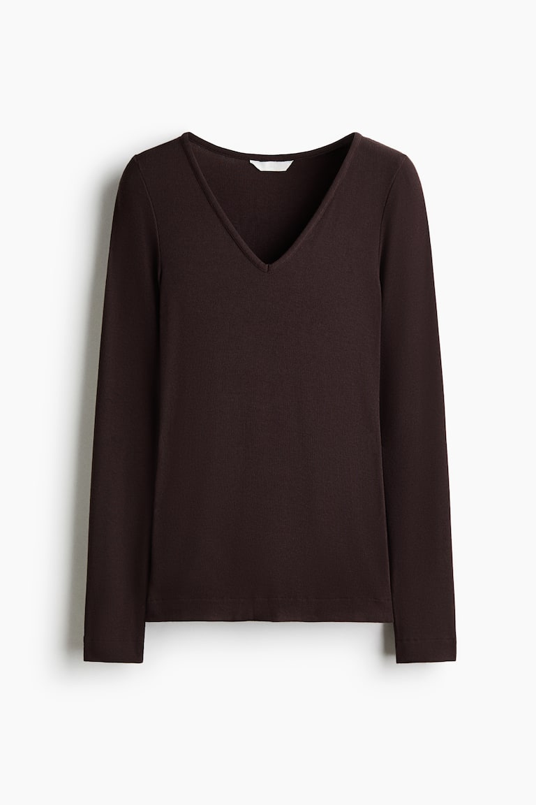 Bluza od mešane viskoze s V-izrezom