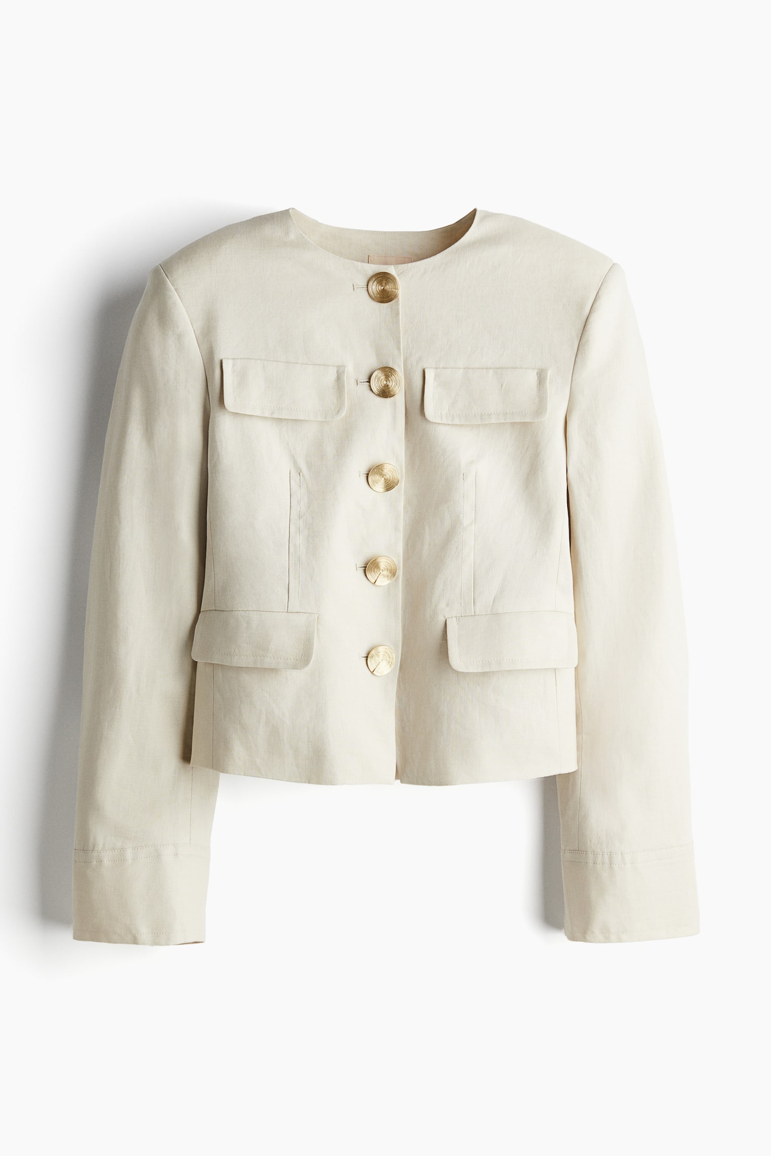 Veste en lin - Beige clair/Noir - 2