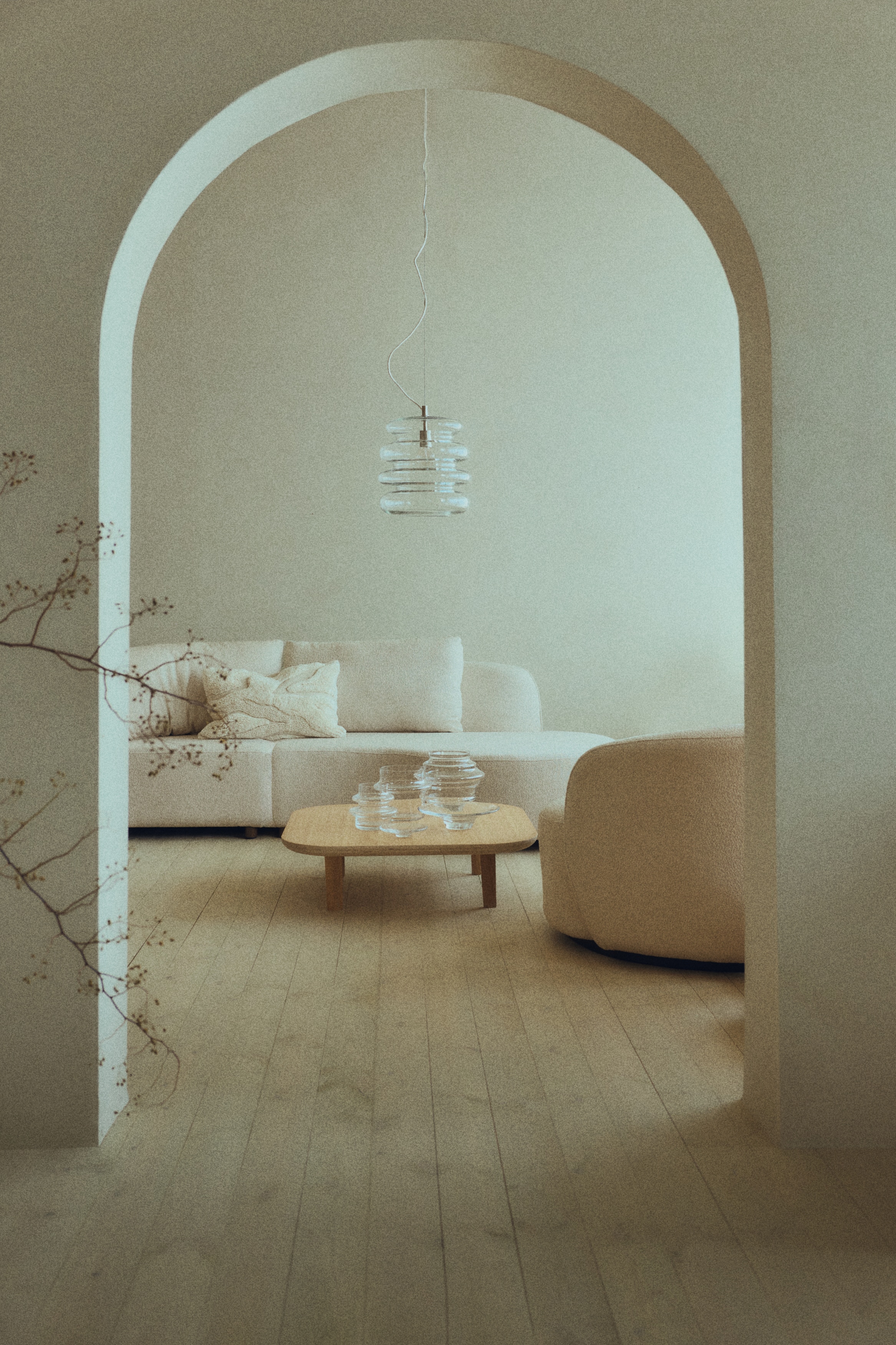 Lampe suspendue en verre - Transparent