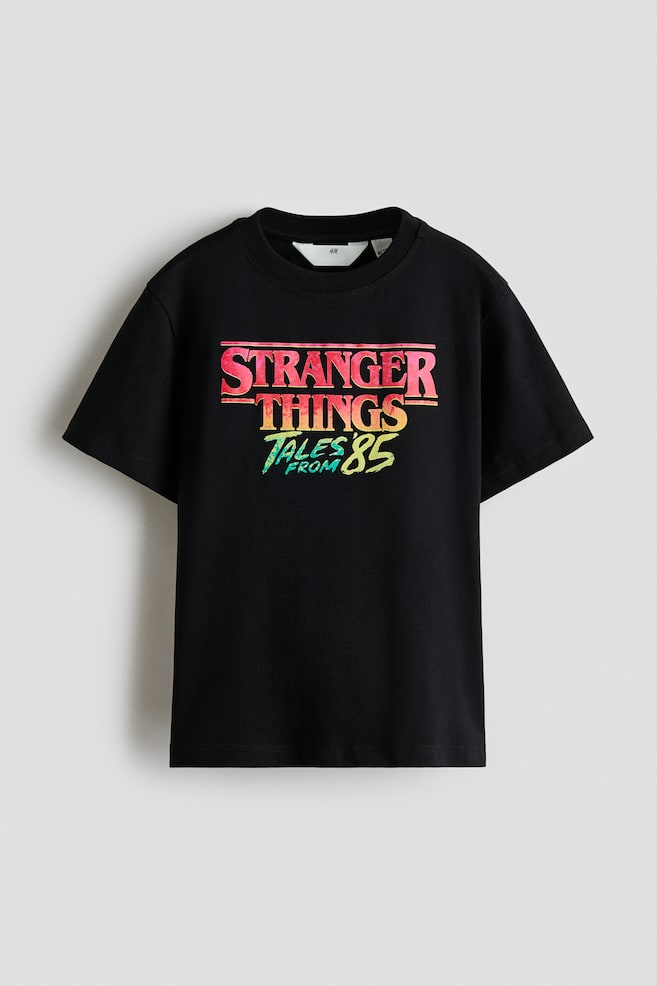 T-shirt imprimé - Noir/Stranger Things/Blanc/Les Simpson/Bleu/Garfield/Vert clair/Minecraft/Turquoise/Garfield/Blanc/Pokémon/Bleu clair/Les Simpson - 1