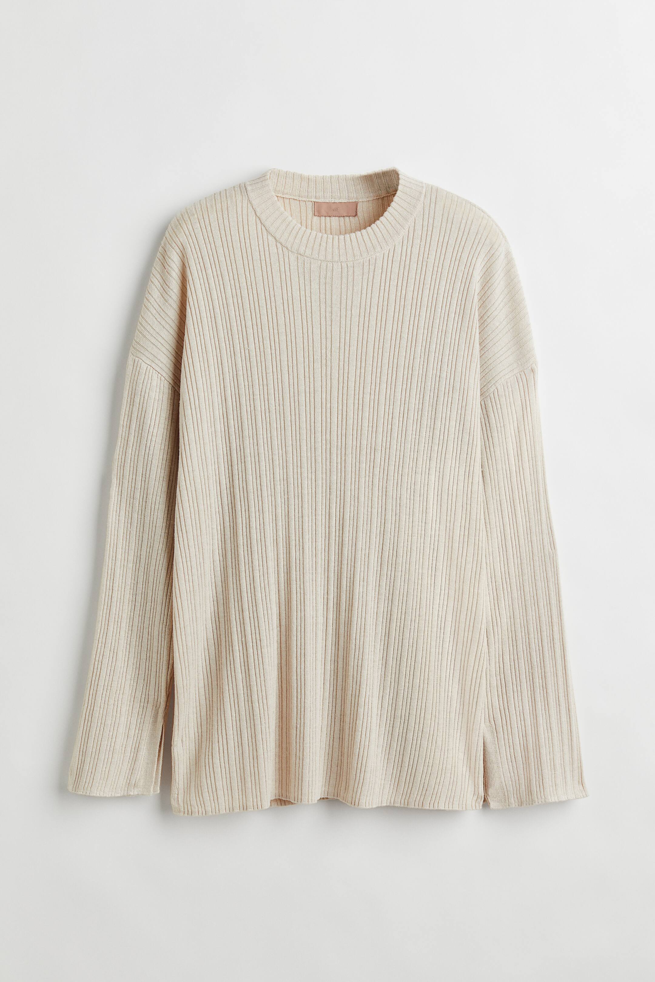 Xem ảnh lớn hơn: Áo jumper gân nổi - Màu be nhạt - Ladies | H&M VN 1