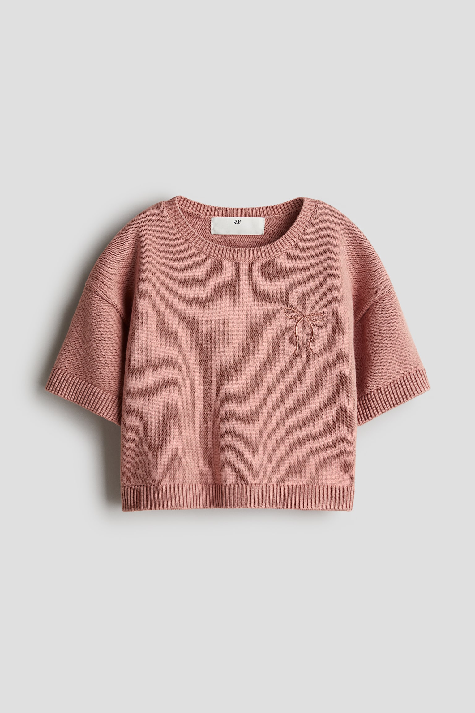 Детский топ H&M Knit Top, цвет: Пыльный розовый — фото 1