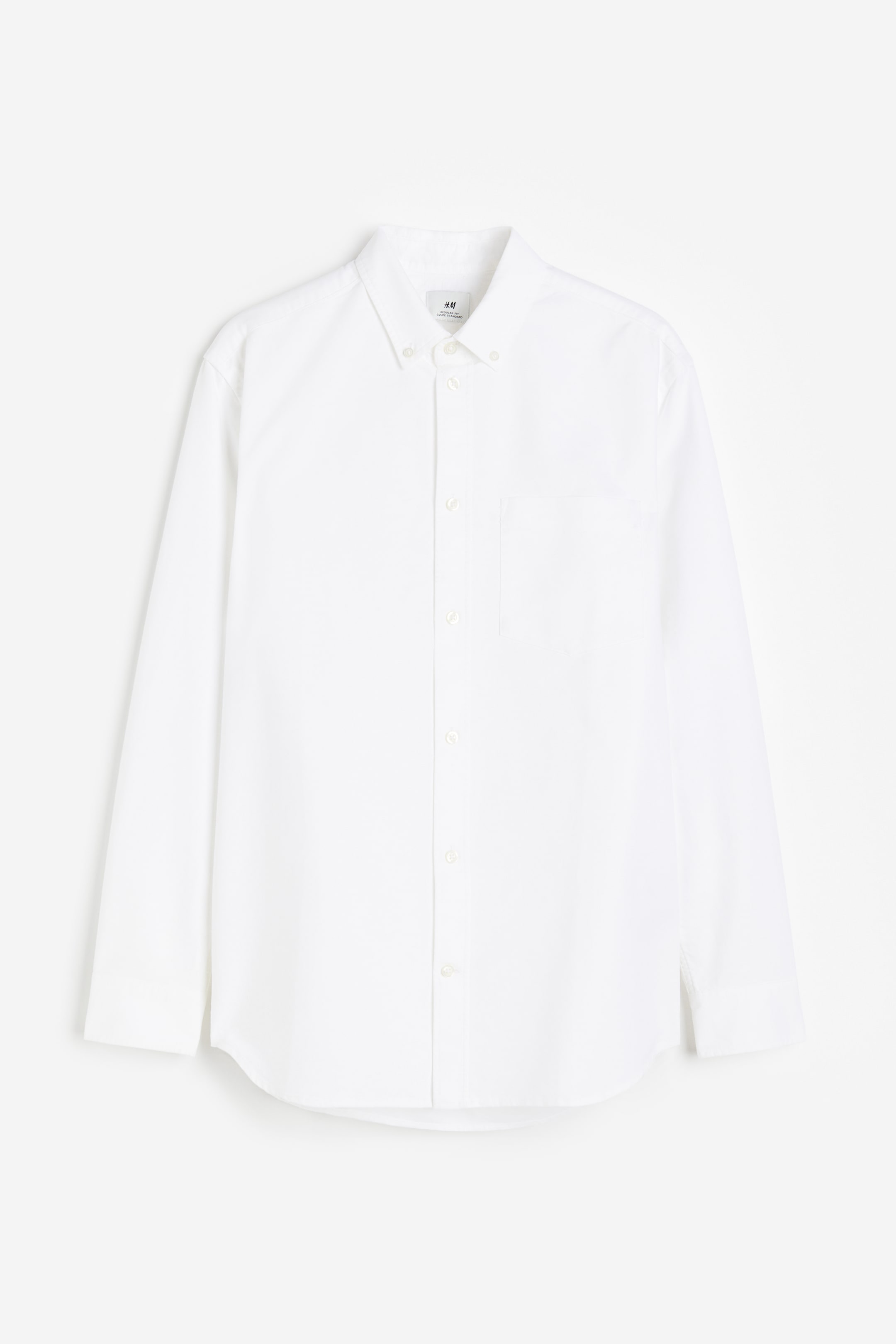 Regular Fit Oxford Shirt - Long sleeve - Regular length - White - Men ...