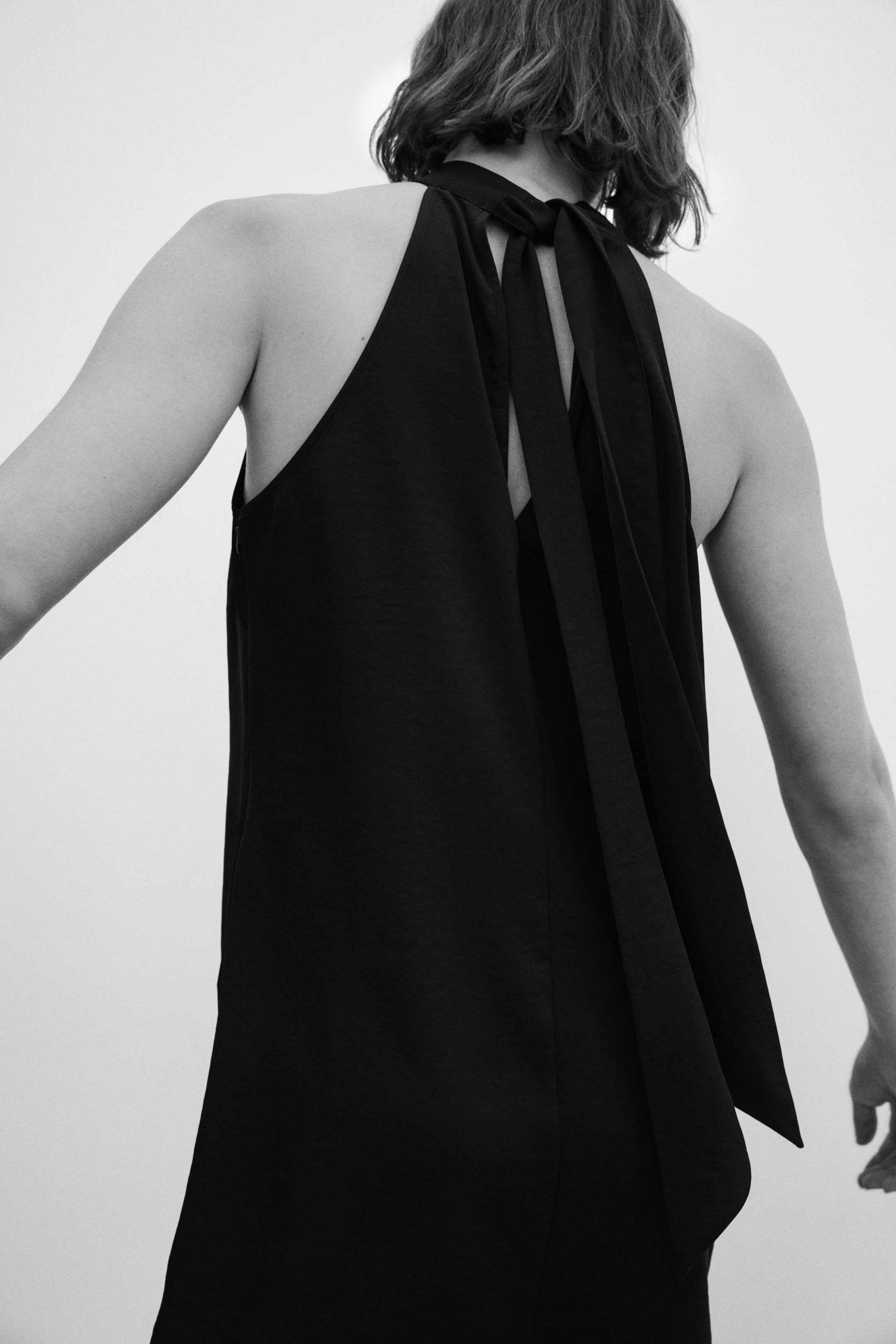 Tie-Detail Handkerchief Dress