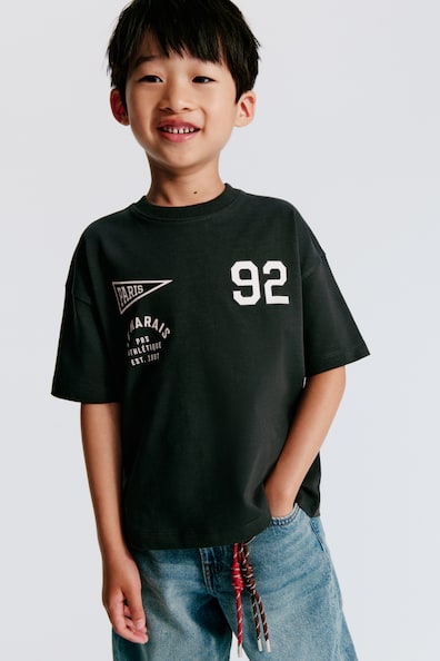 プリントコットンTシャツ