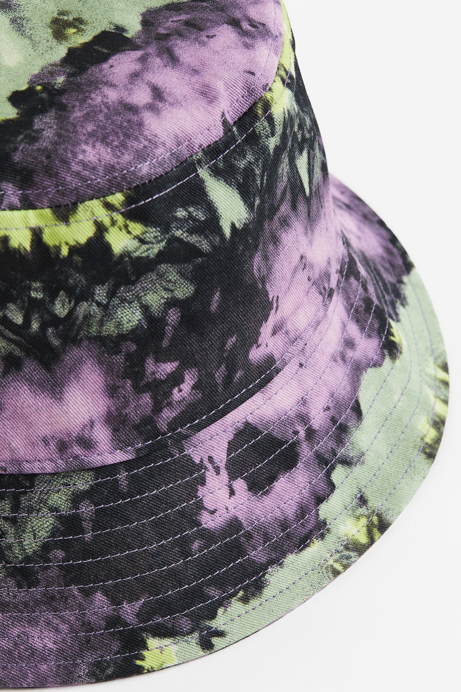 Pattern Cotton Bucket Hat - Black/Pattern - 2