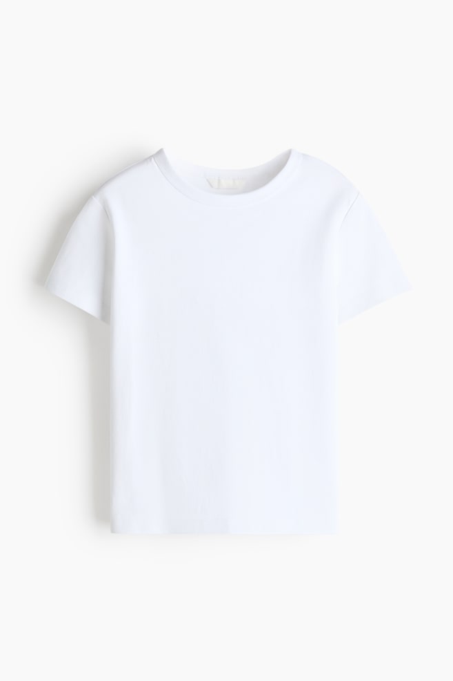 Fitted T-Shirt - White/Dark taupe/Navy blue/striped/Black/Light beige - 1