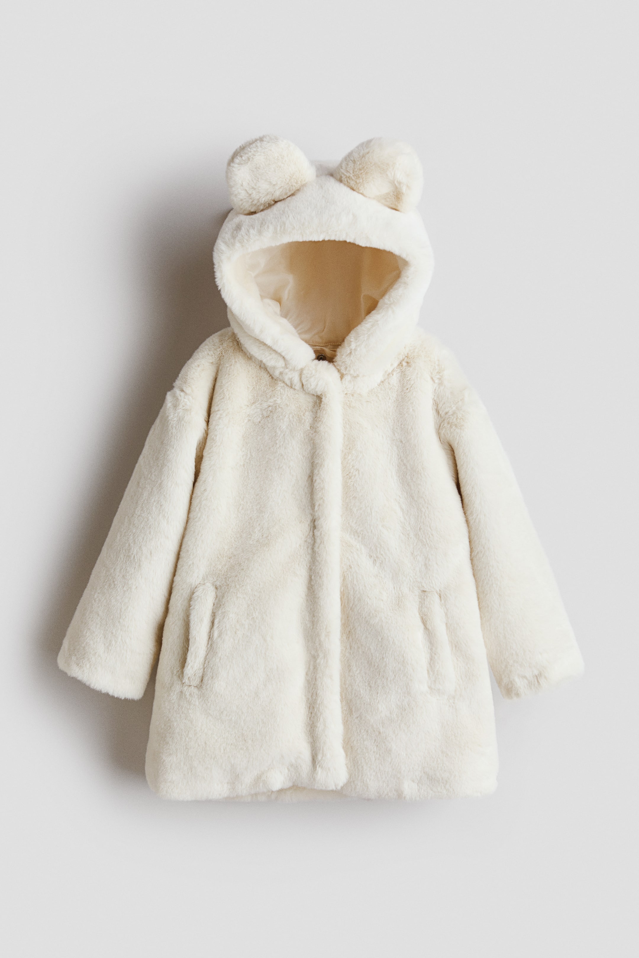 拡大画像を表示: フーデッドフラッフィコート - クリーム - Kids | H&M JP 5