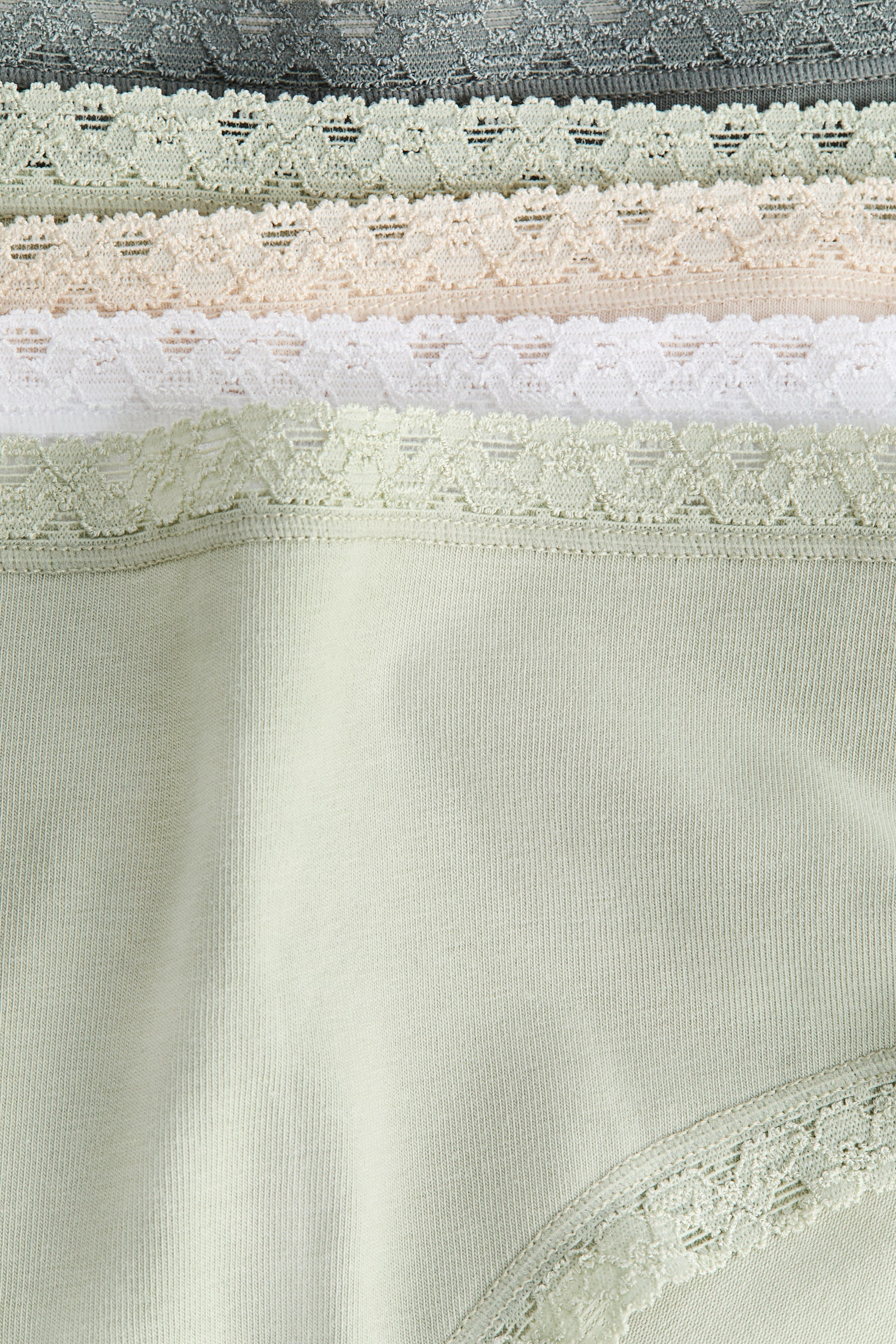 5-pack cotton hipster briefs - Light green/White/Black/White/Hearts - 2