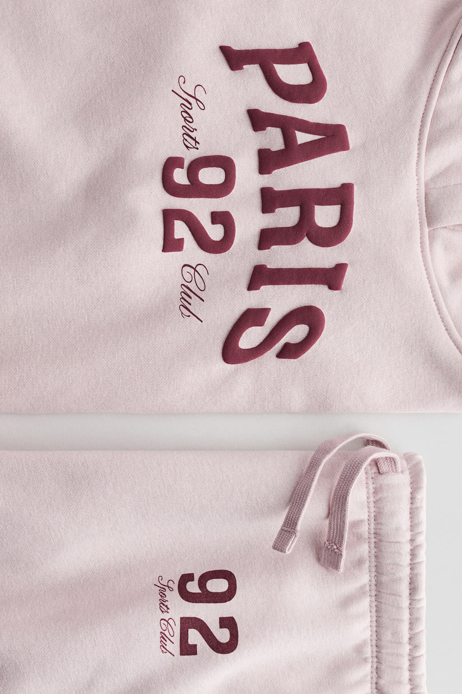 2-piece printed sweatshirt set - Light pink/Paris/Navy blue/Amour - 2