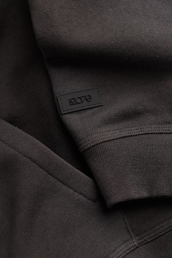 DryMove™ Cotton hoodie - Black/Brown - 5