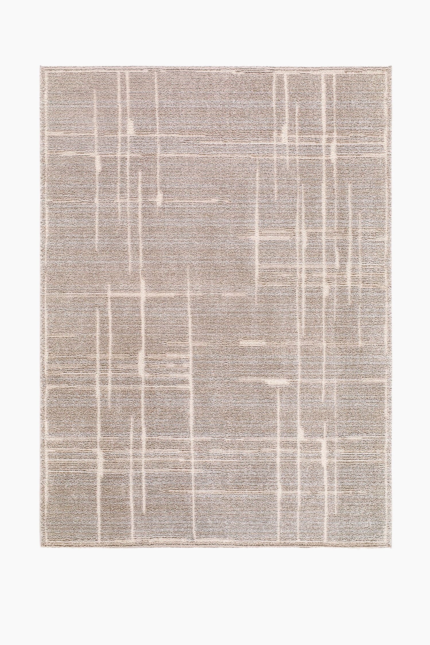 Alba Modern Graphic Rug - Taupe/Tan
