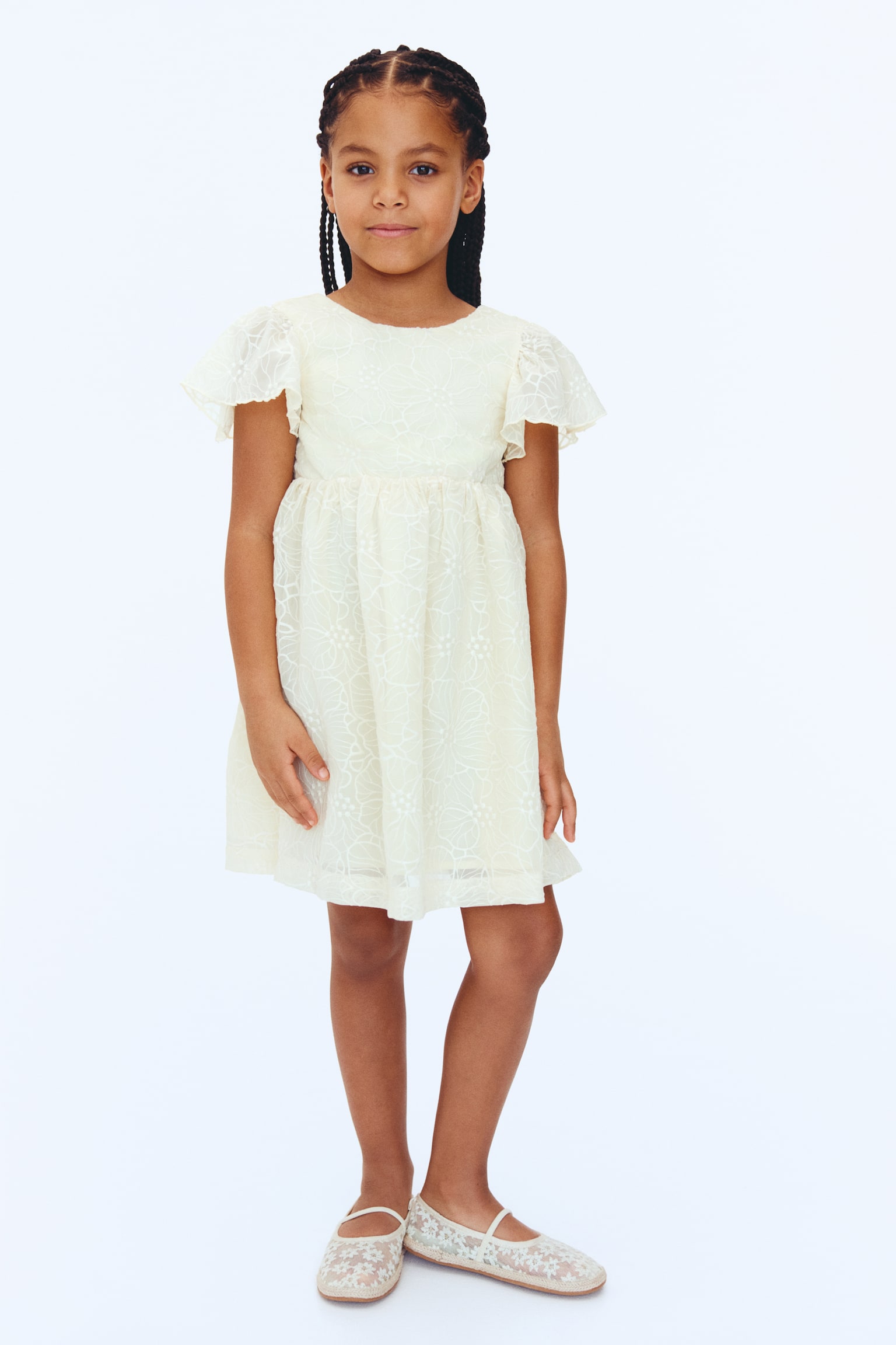 Сукня з вишивкою - Світло-жовтий - 4