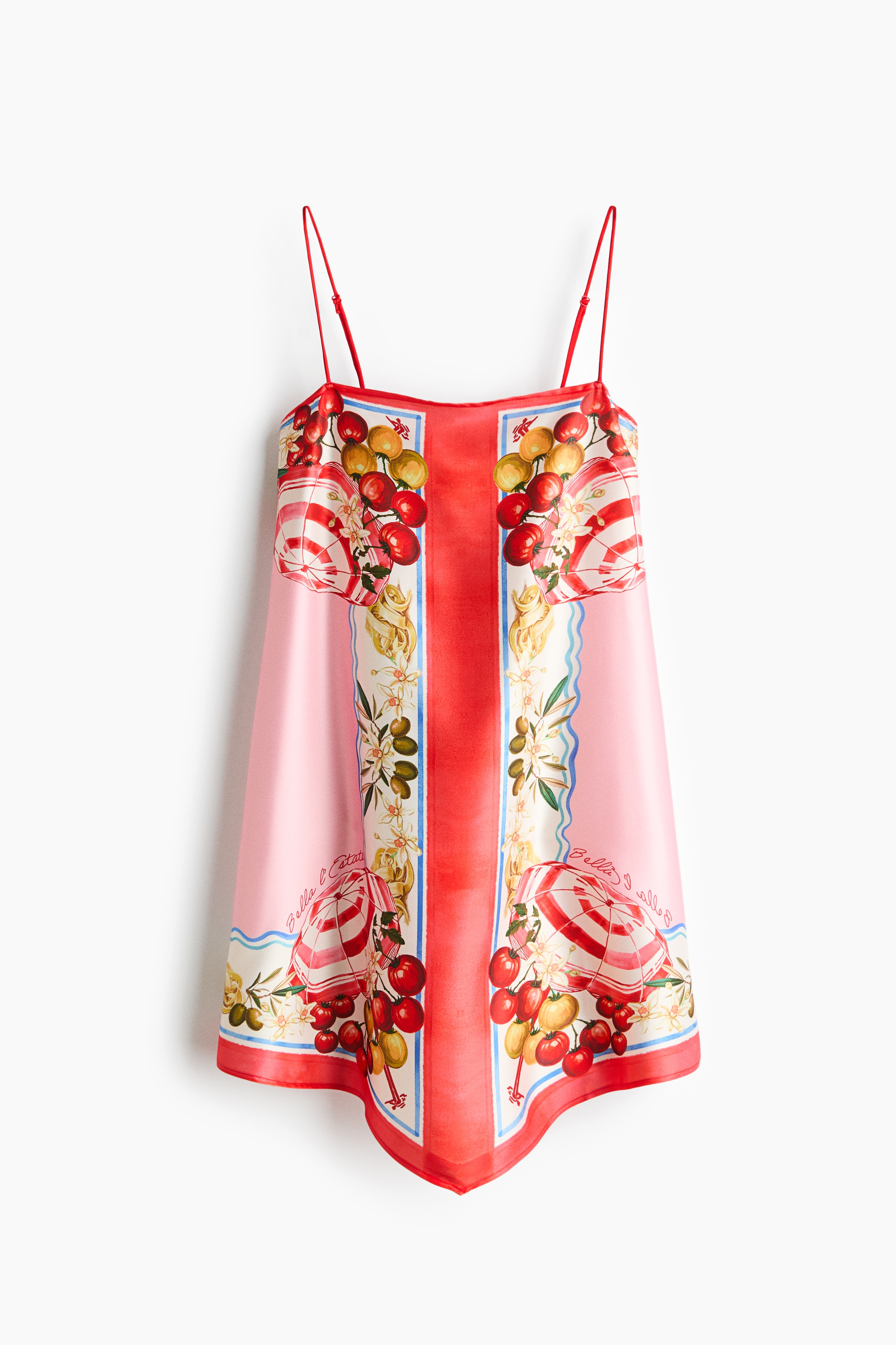 A-line strappy dress - Pink/Patterned