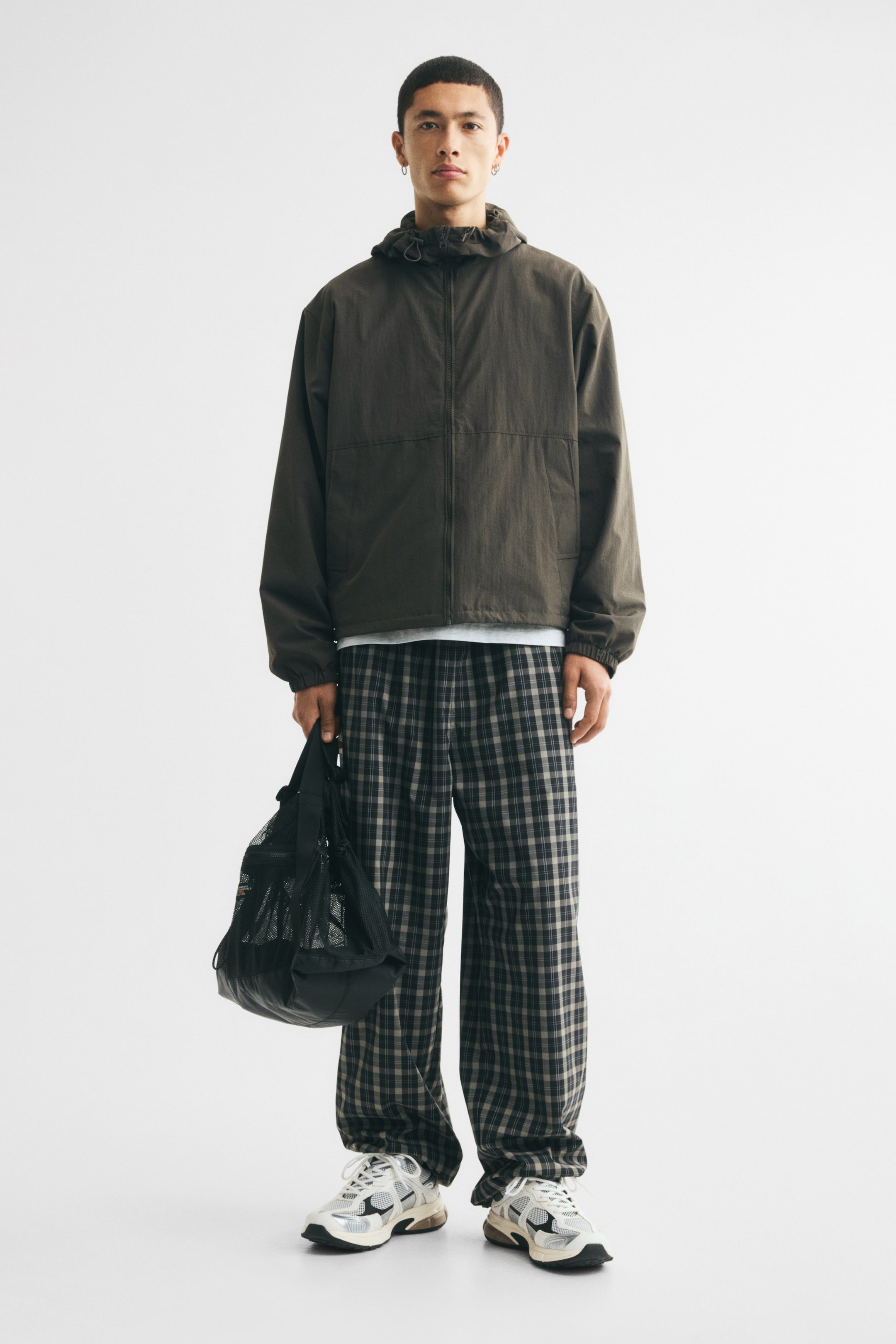 Water-Repellent Nylon Windbreaker
