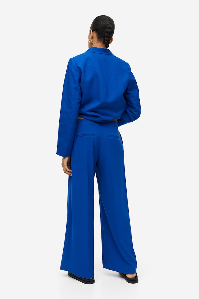 Wide tailored trousers - Bright blue/Black/Beige/Light beige - 6