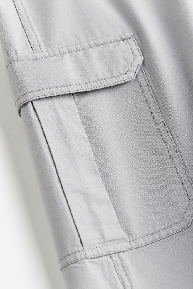 Cotton parachute skirt - Light grey/Black - 5