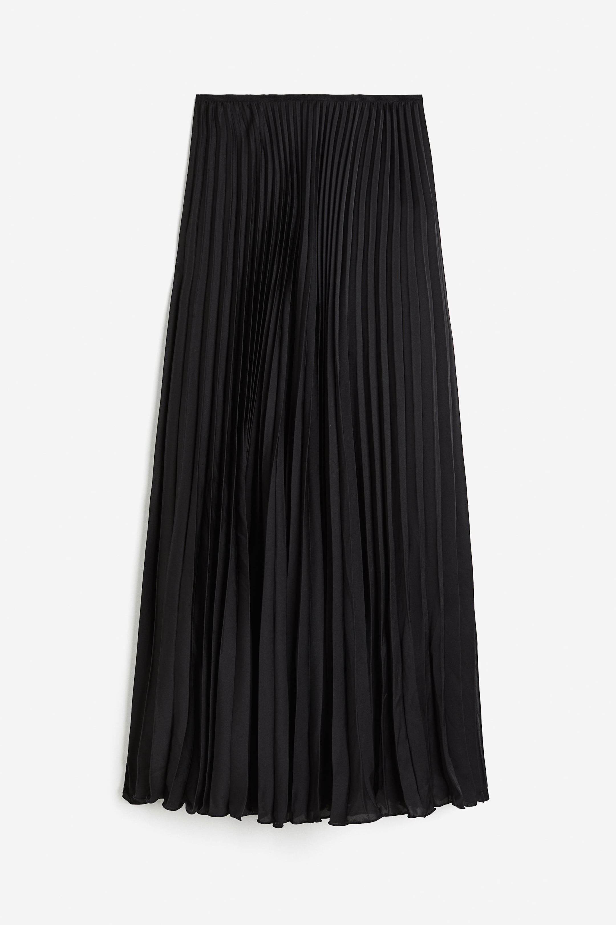 Pleated Satin Skirt