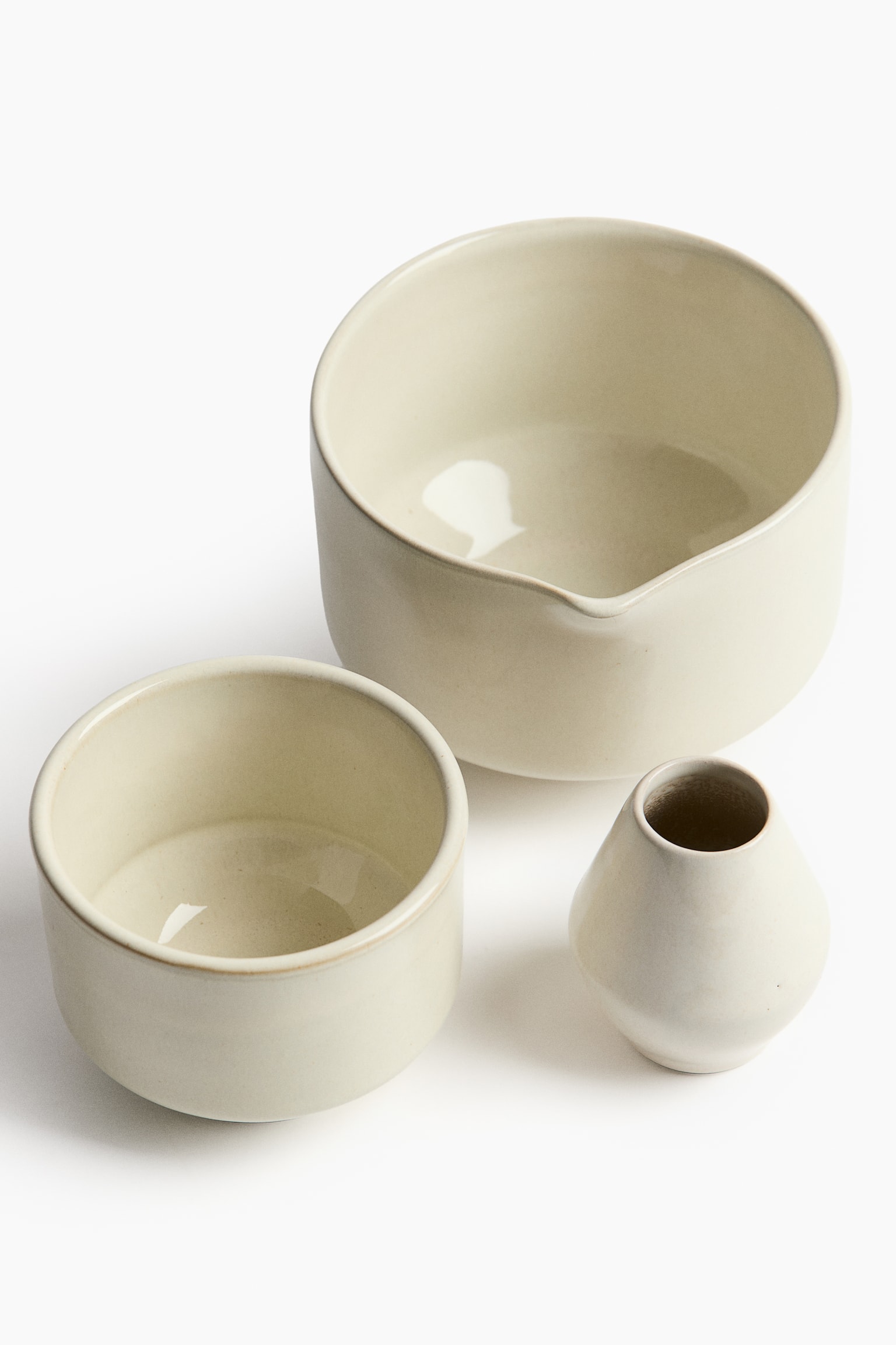 Reactive-glaze matcha set - Light beige - 4