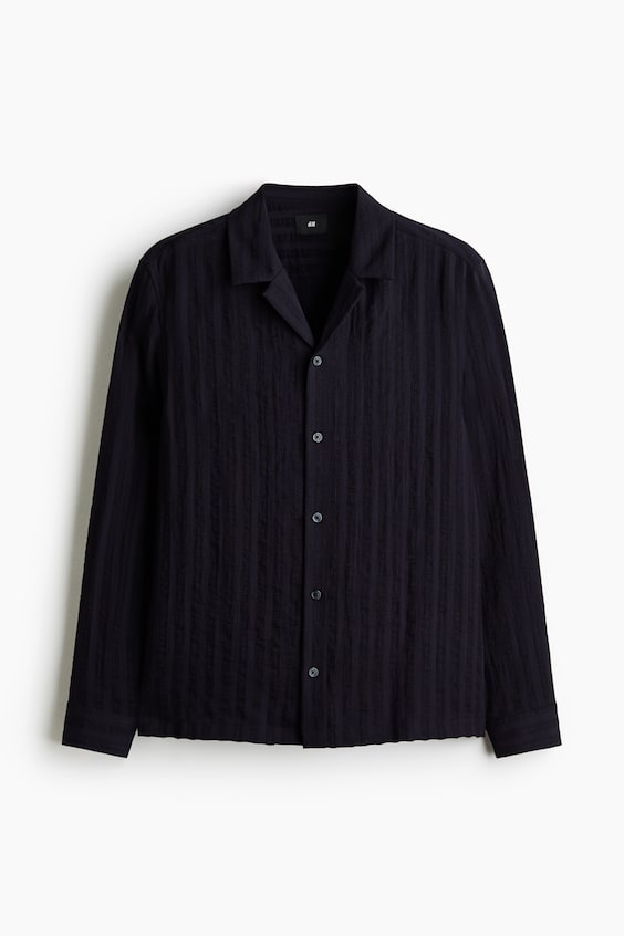 Мужские рубашки H&M Regular-Fit Long-Sleeved Resort Shirt