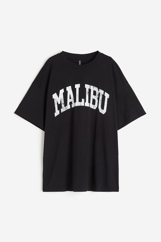Oversized printed T-shirt - Black/Malibu/Cream/Lyon - 2