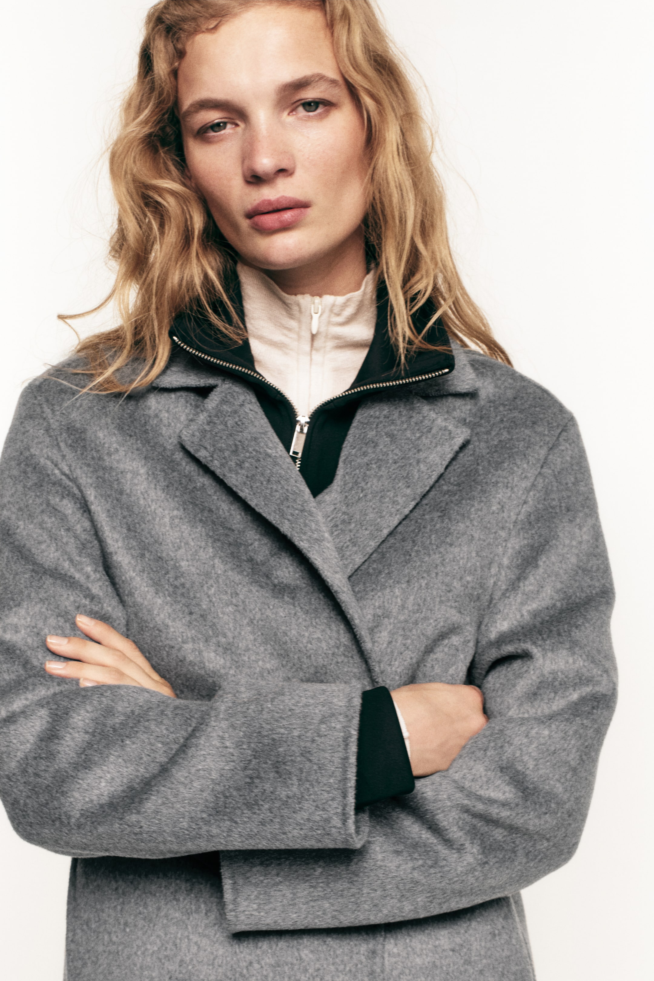View larger image: Handmade wool-blend coat - Grey - Ladies | H&M IE 1