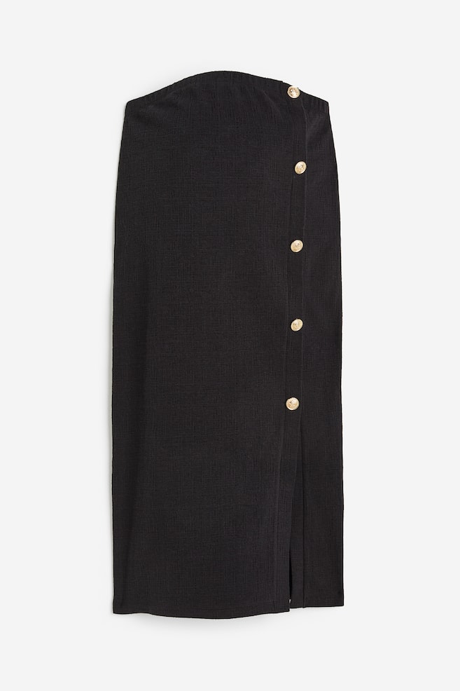 MAMA Button-detail skirt - Black - 2