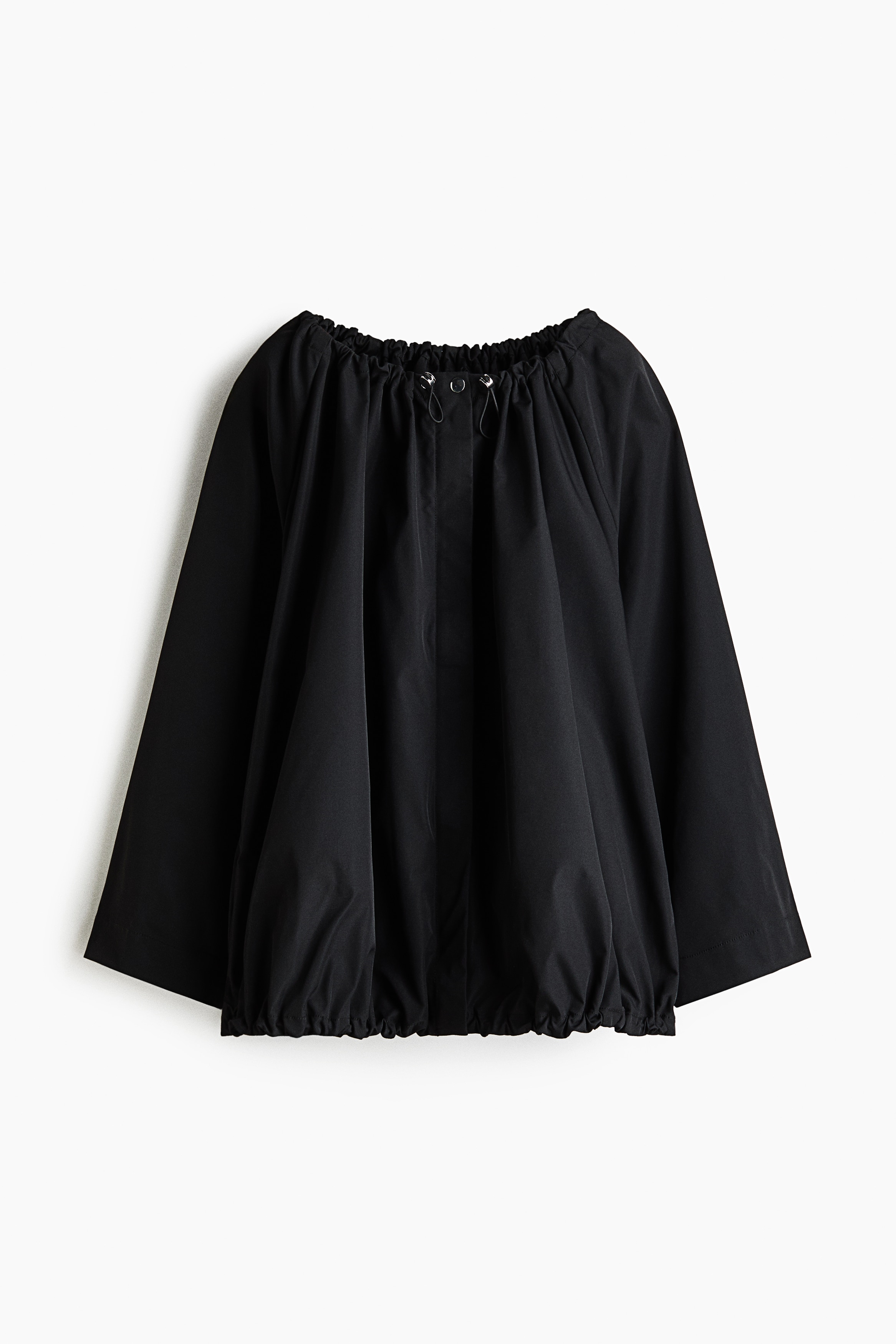 Drawstring-detail windbreaker - Noir