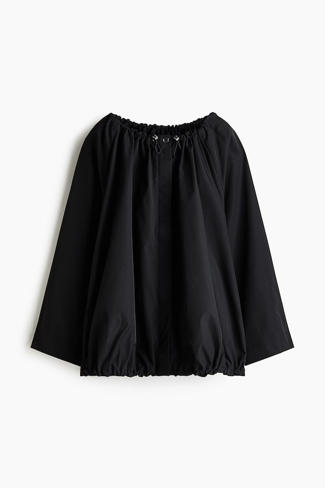 Rompevientos con cordón de ajuste - Negro - 1