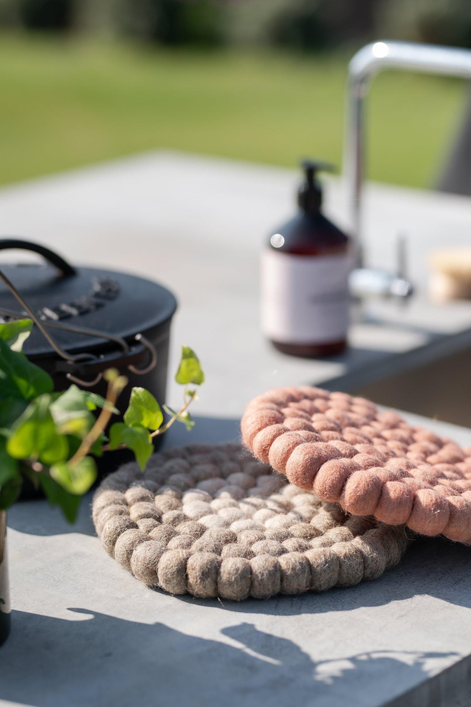 Lot De 2 Sous-verres Nisha - Multi/Rouge Bordeaux/Nougat/Blanc Cassé/Vert Mousse/Noir