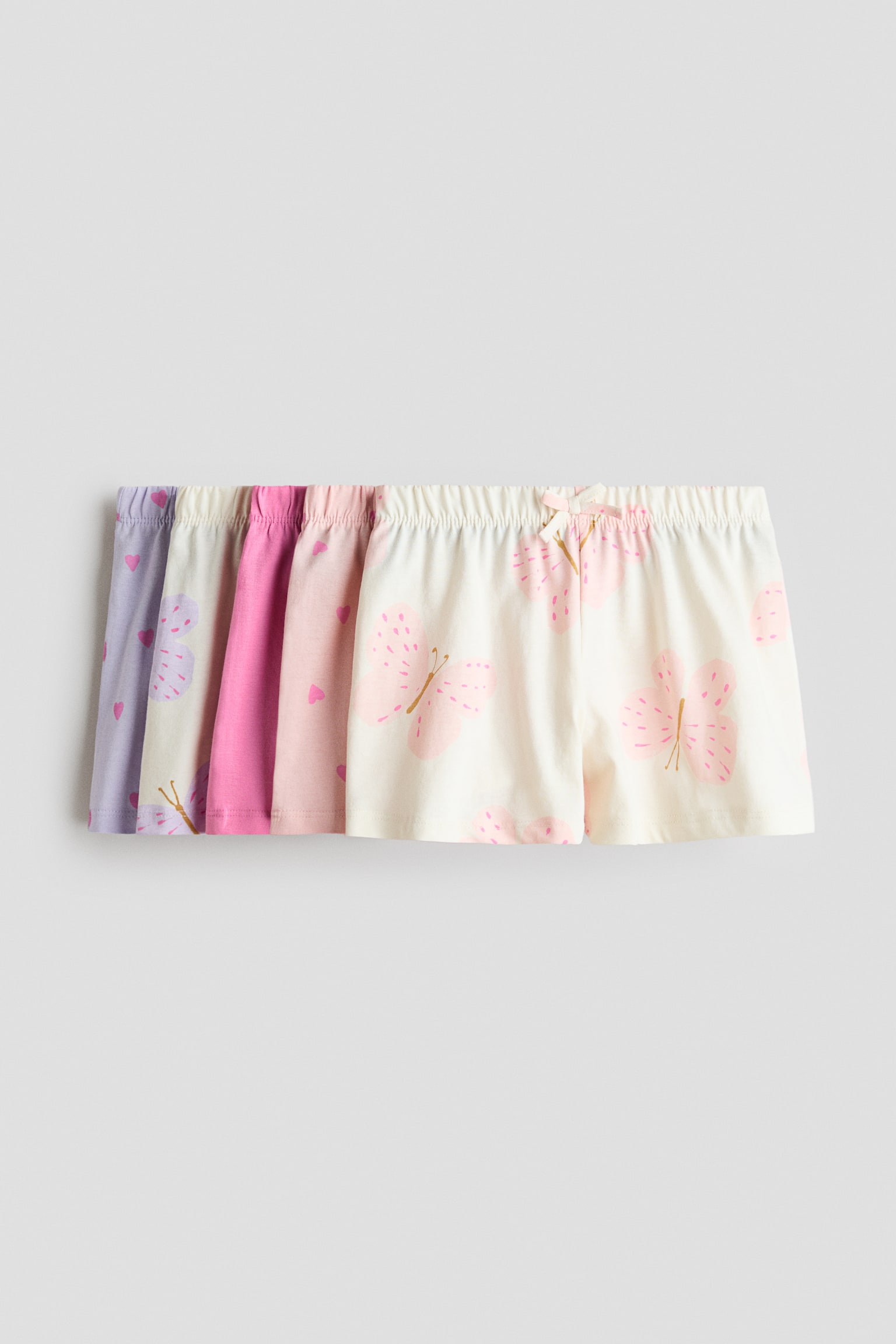 5-pack Shorts de algodón - Rosa/Diseño/Azul claro/Limones/Rosa claro/Fresas/Azul marino/Floreado - 1