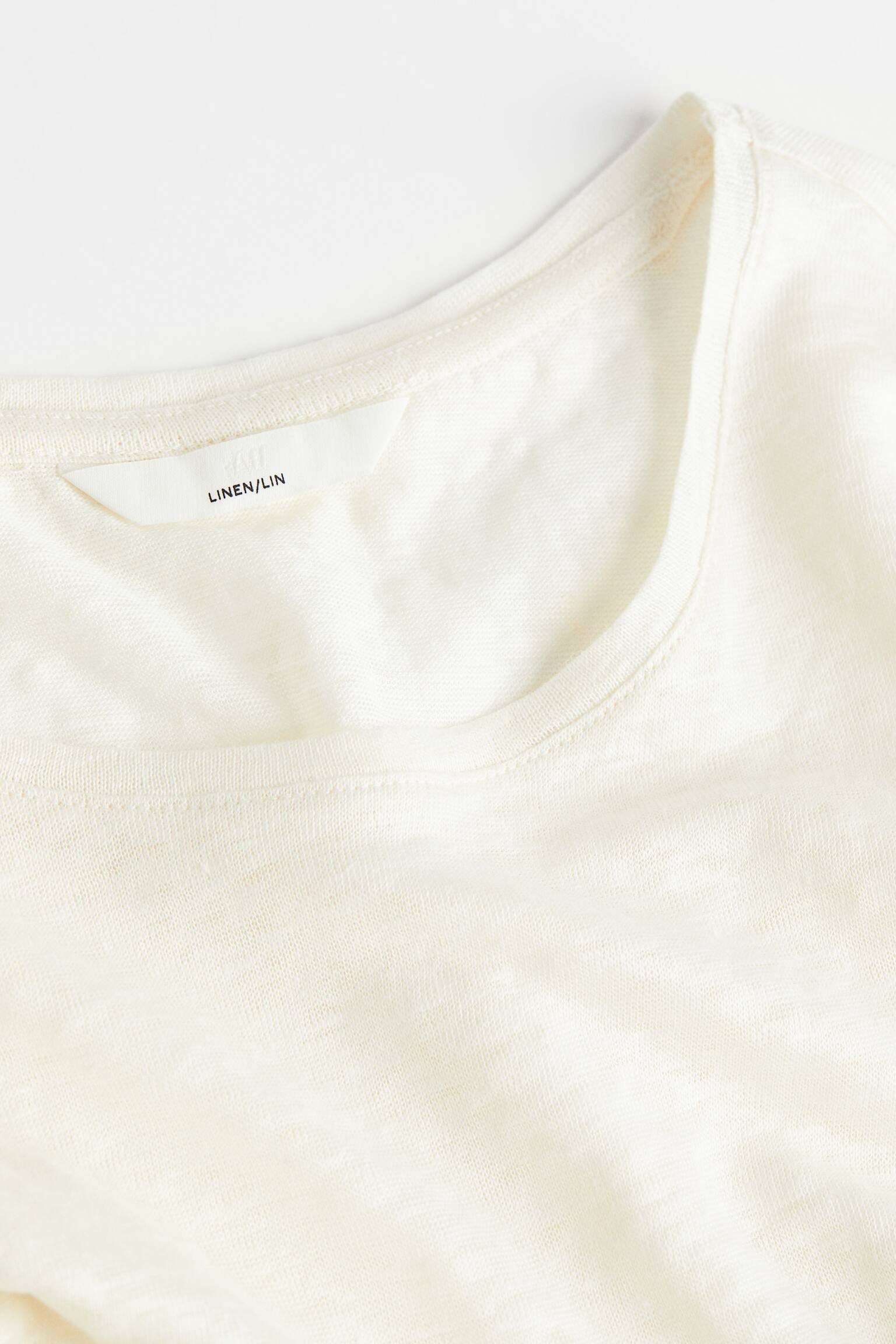 Linen jersey T-shirt - White - 2