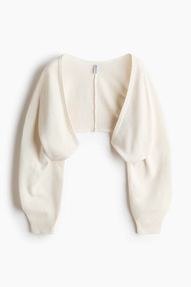 Bolero in maglia - Crema/Nero - 1