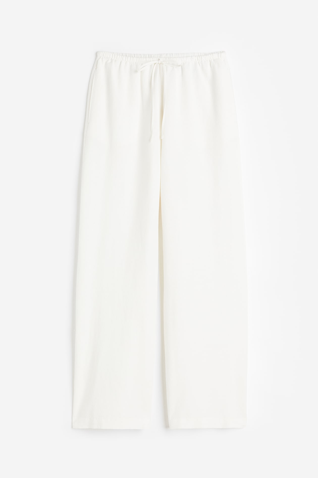 Linen-blend trousers - White - Ladies | H&M GB