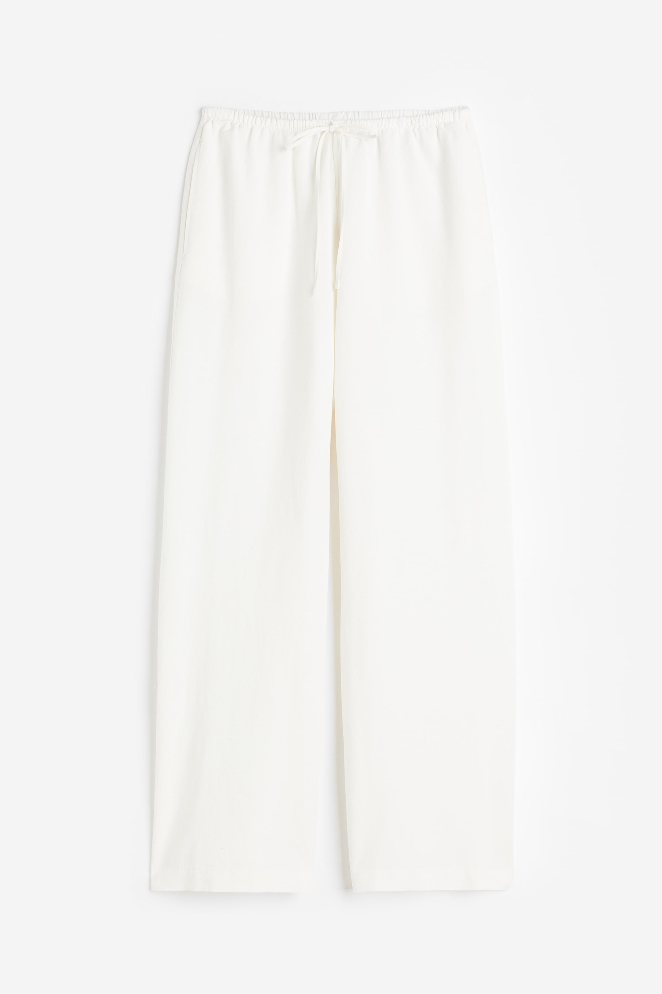 Linen-blend Trousers - White - Ladies 