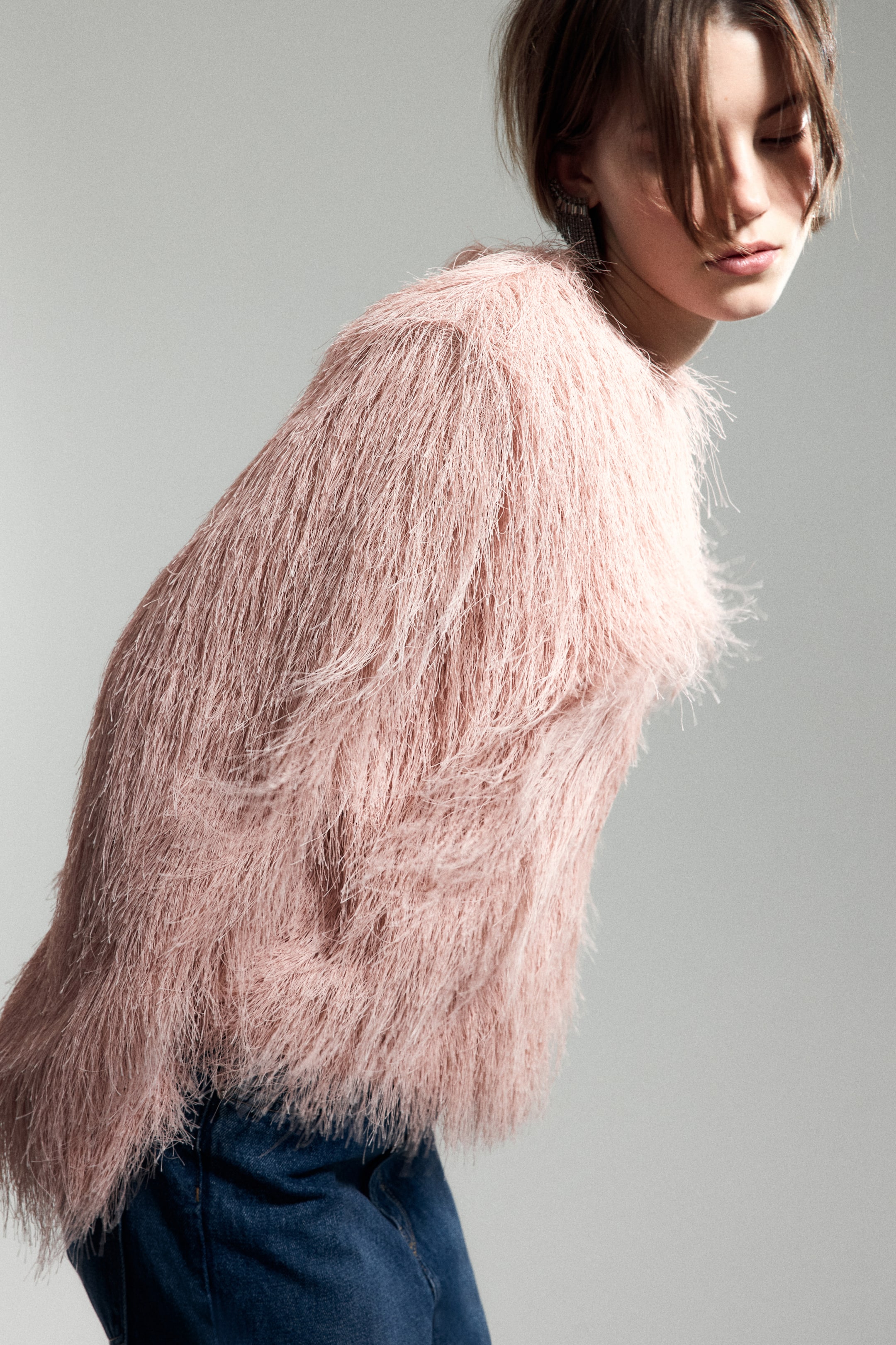 Ampliar la imagen: Saco con flecos - Rosa tenue - Ladies | H&M MX 3