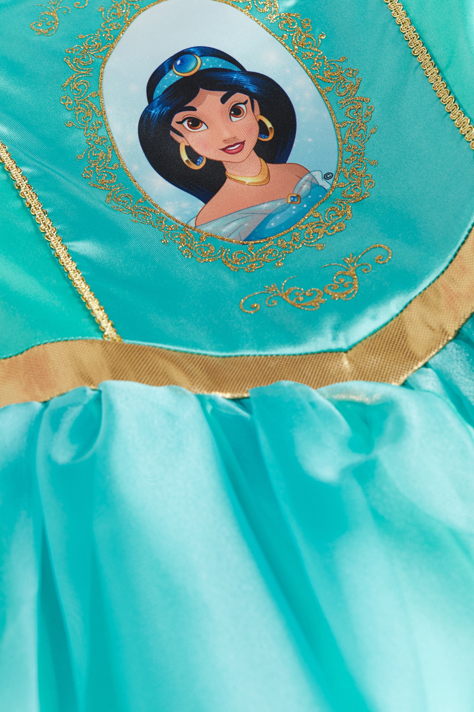 Print Fancy Dress Costume - Turquoise/Princess Jasmine - 5