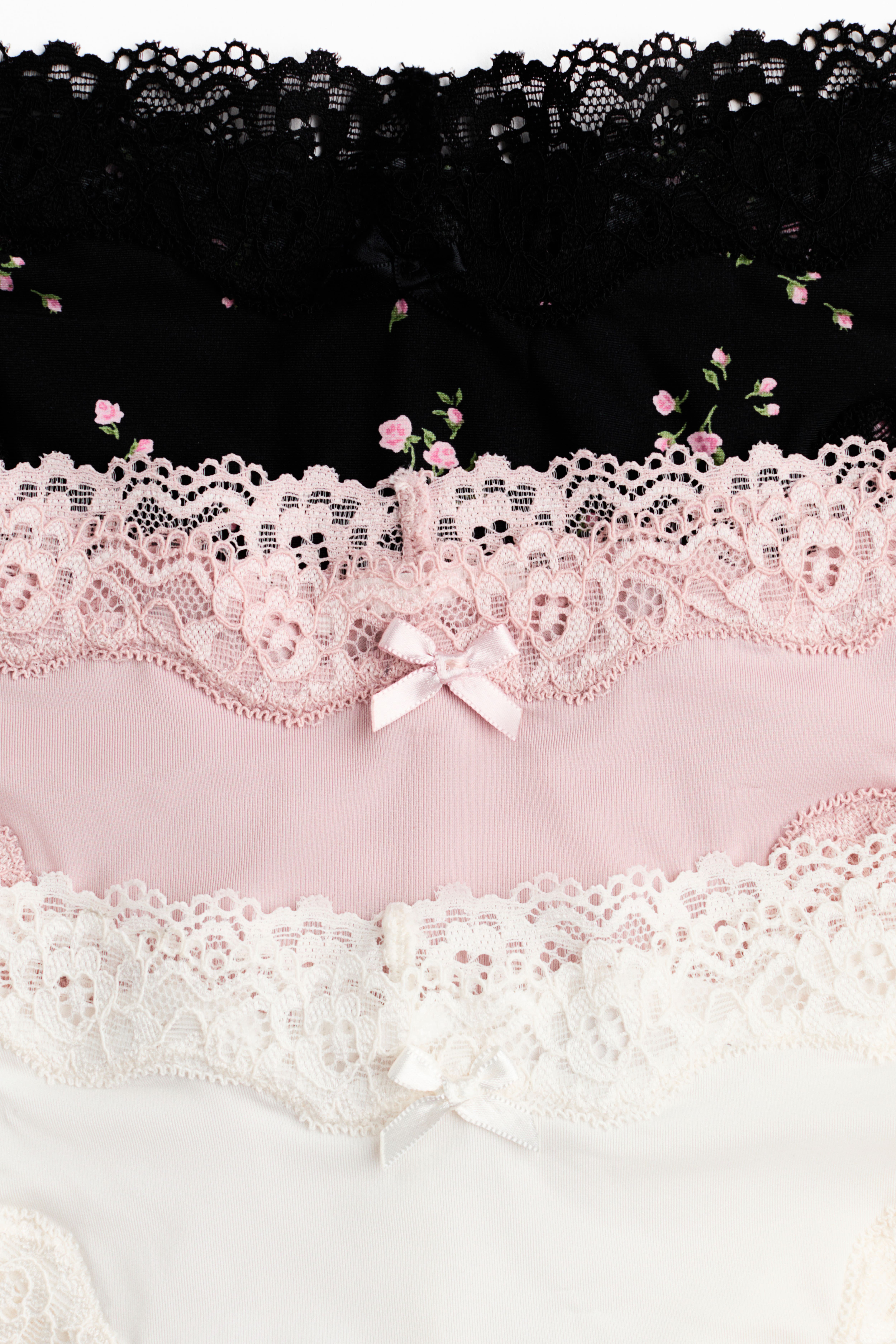 5-pack Microfiber and Lace Brazilian Briefs