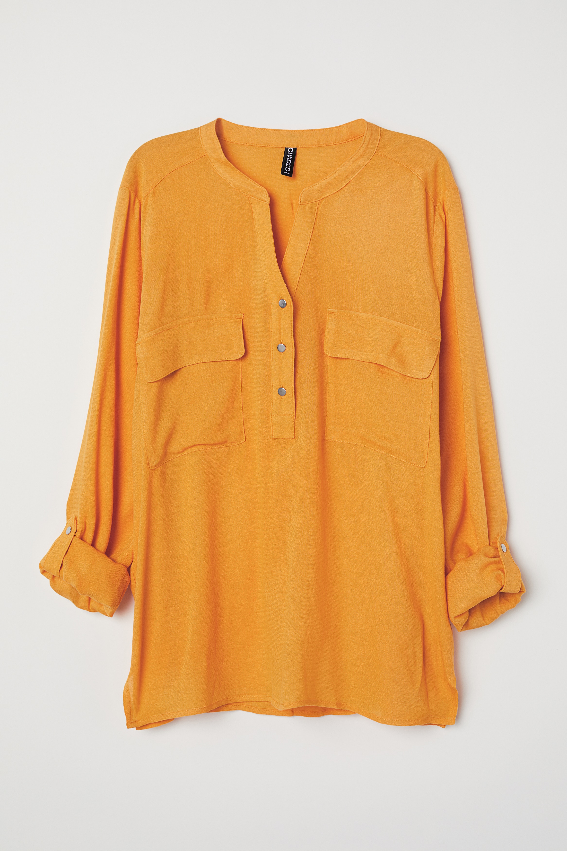 yellow v neck blouse