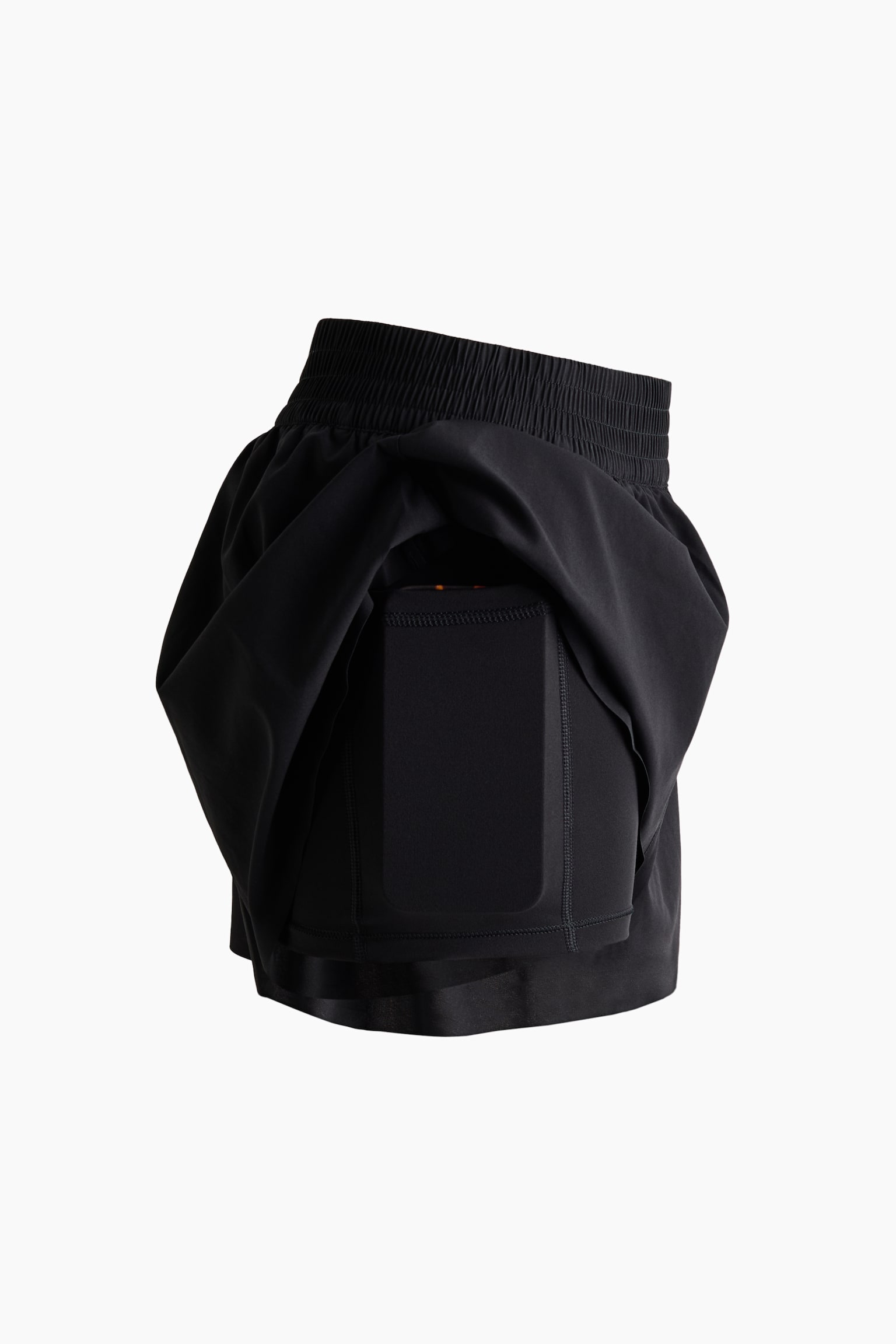 Doppellagige Sportshorts - Schwarz/Dunkles Lehmgrau/Flieder/Buttergelb/Amazonitblau/Zartrosa - 5