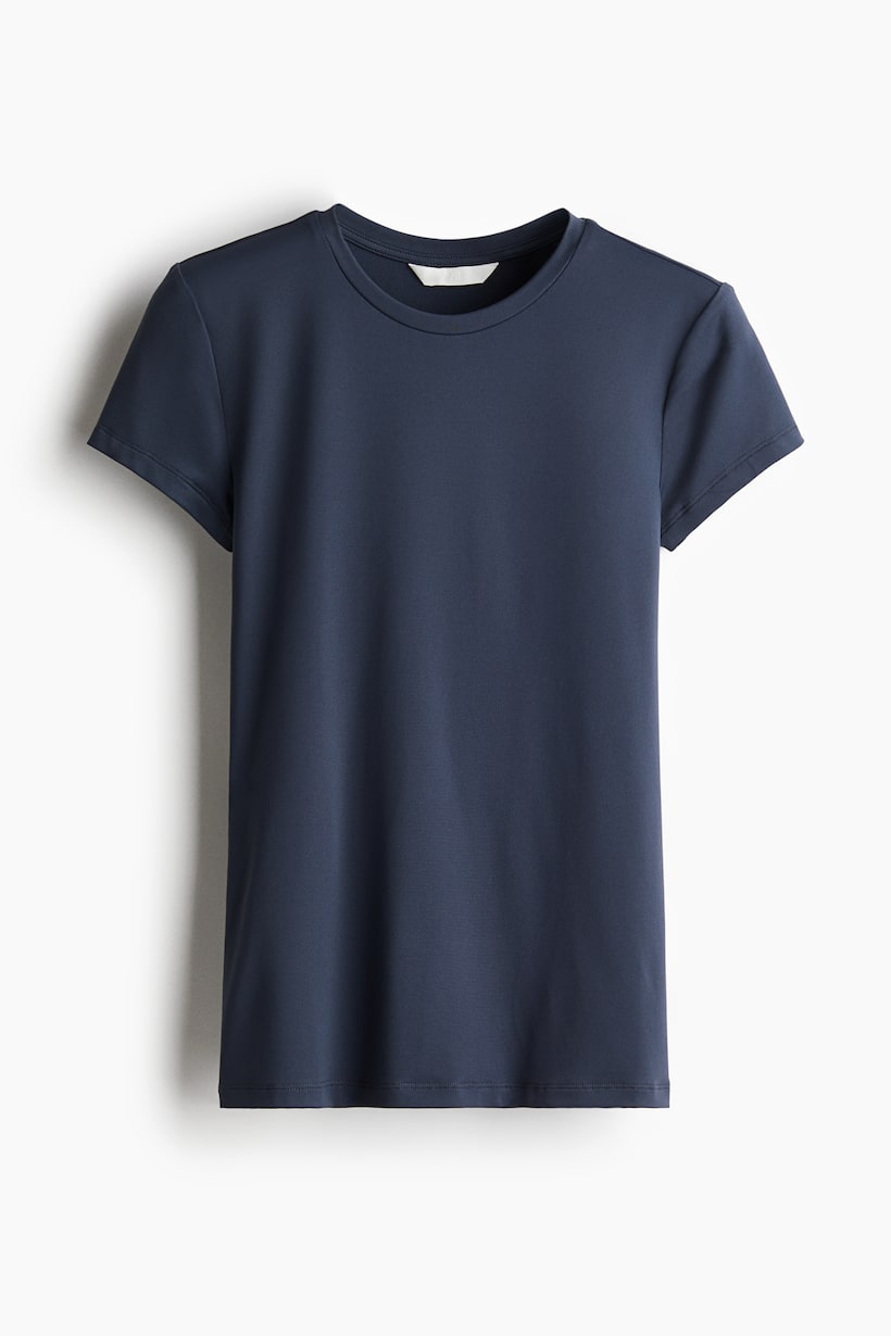 Hiistandd Women's Short Sleeve Basic Tee - 65% Cotton 35% Polyester, Round Neck, Casual Summer Top