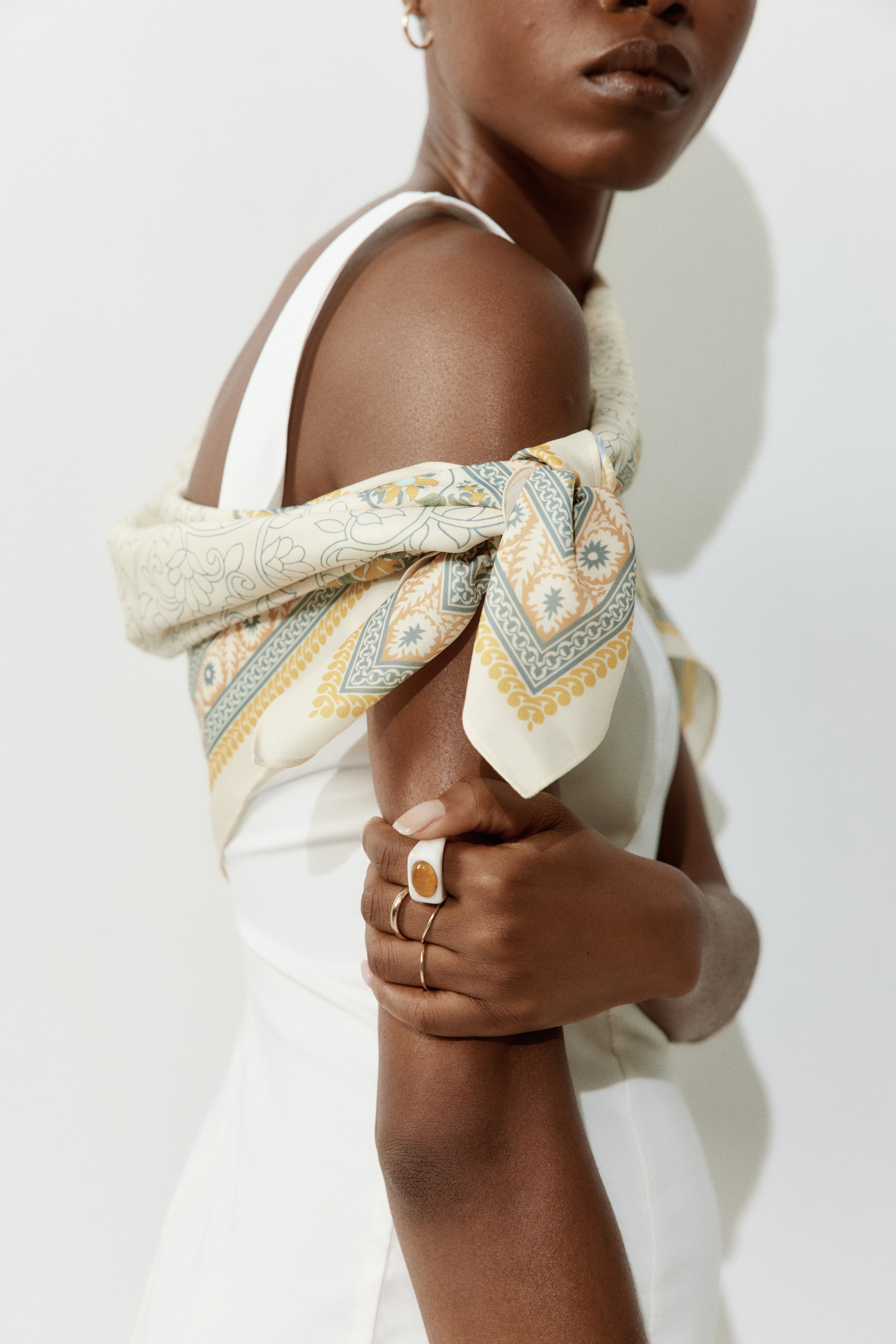 Printed Satin Scarf