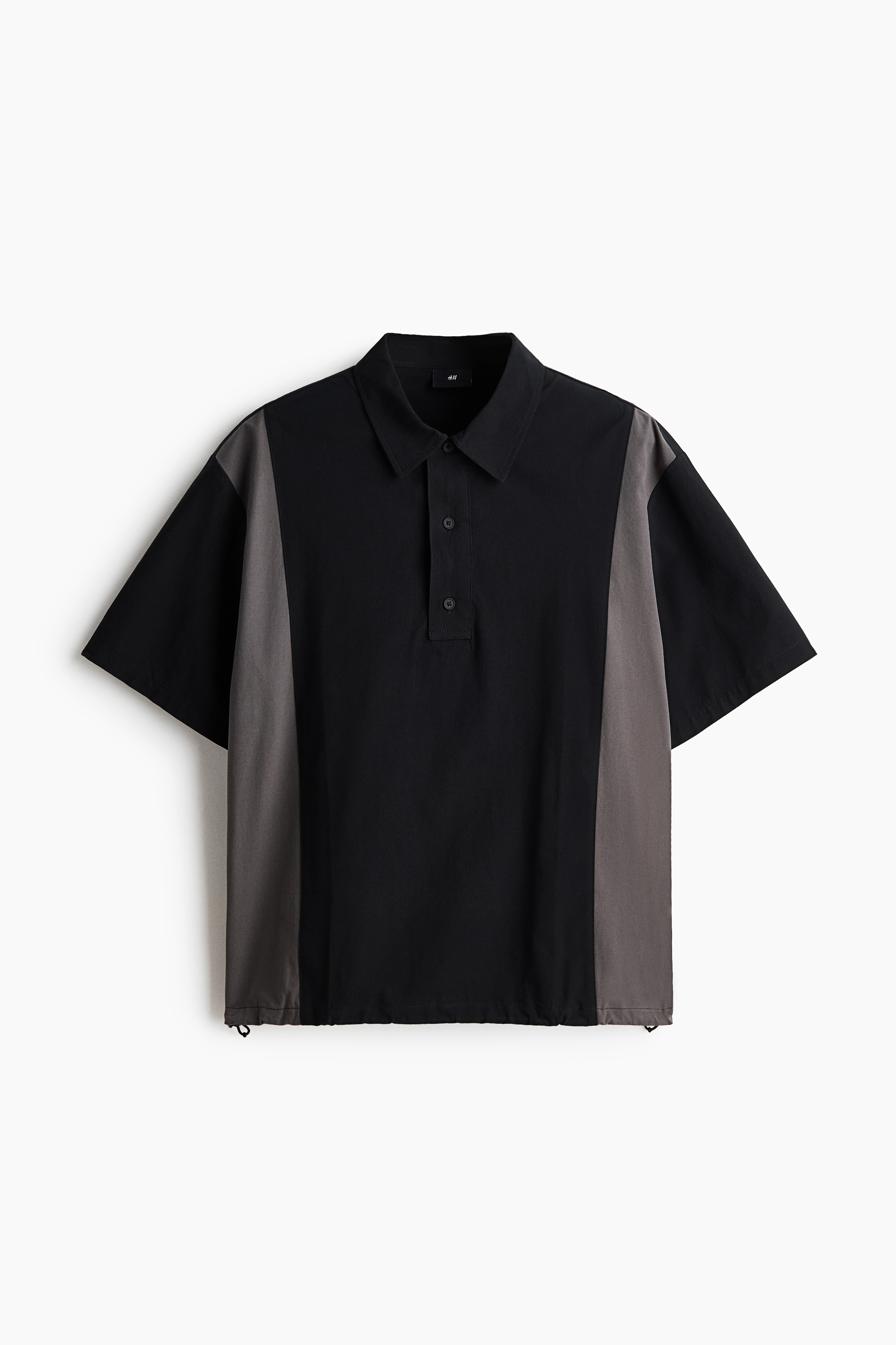 Loose Fit Popover shirt - Black/Colour block/Beige/Colour block