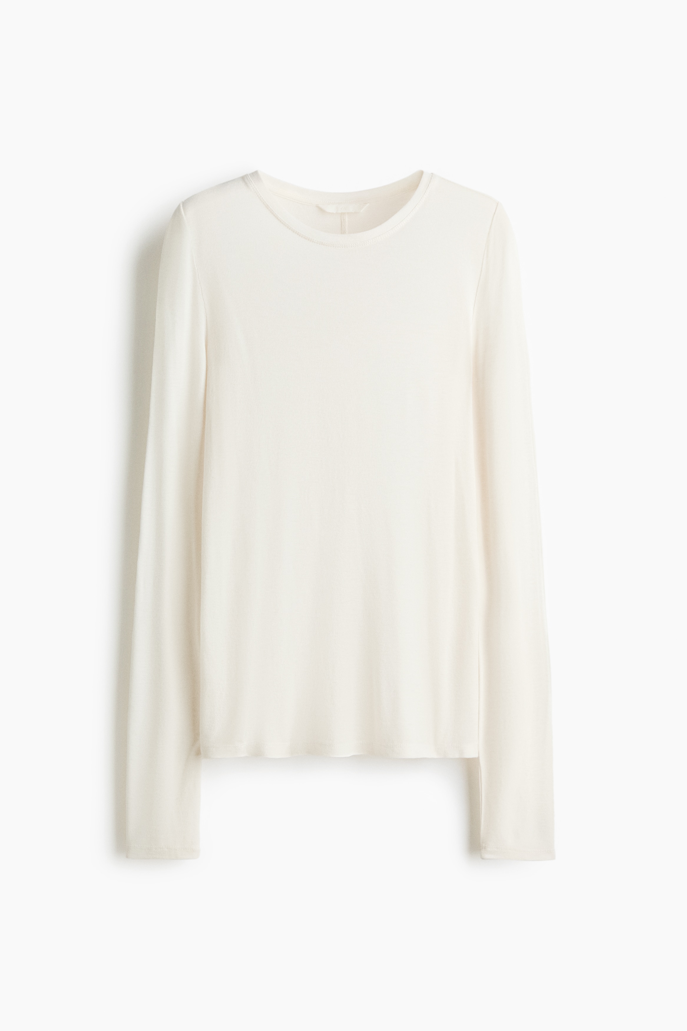 Wool-blend top - White/Black/Dark brown