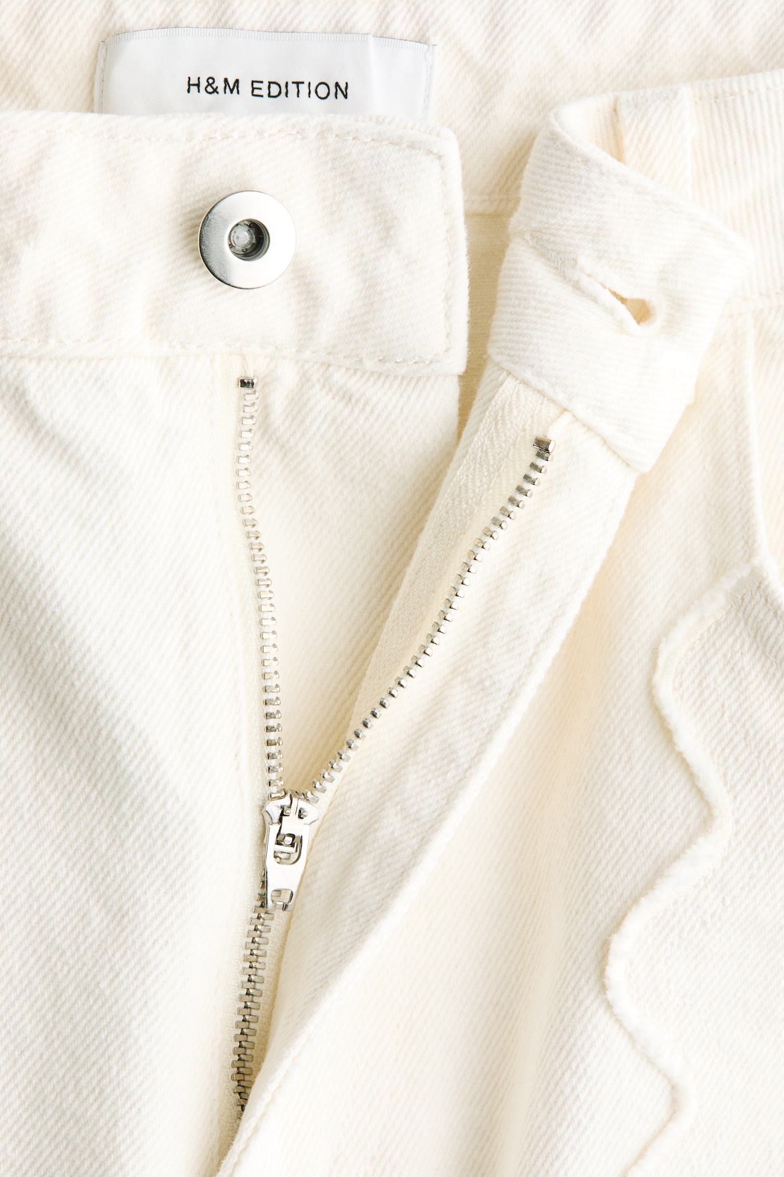 Flared Regular Waist Jeans - Crema/Azul denim claro - 6