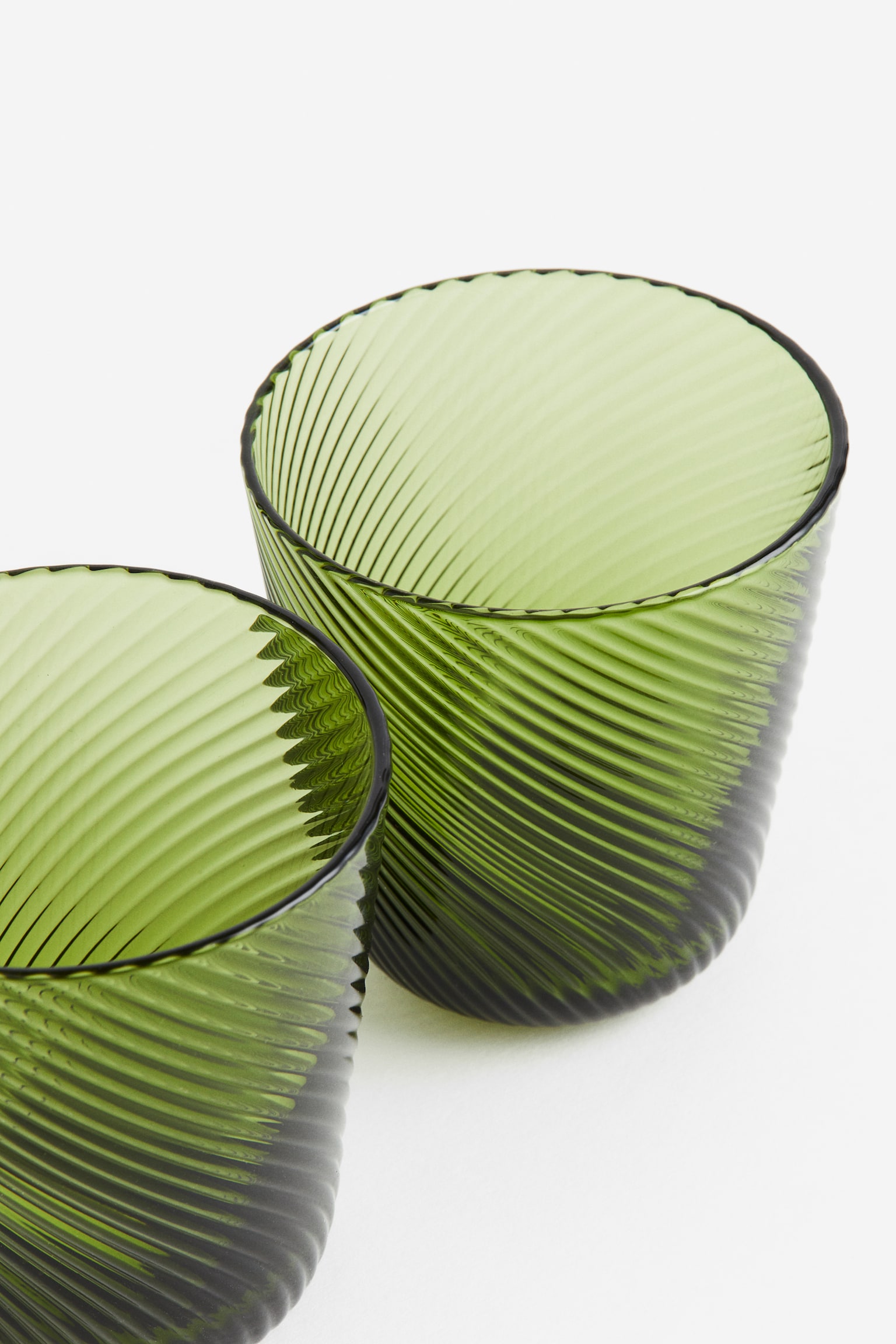 Lot de 2 verres à eau - Vert - 2