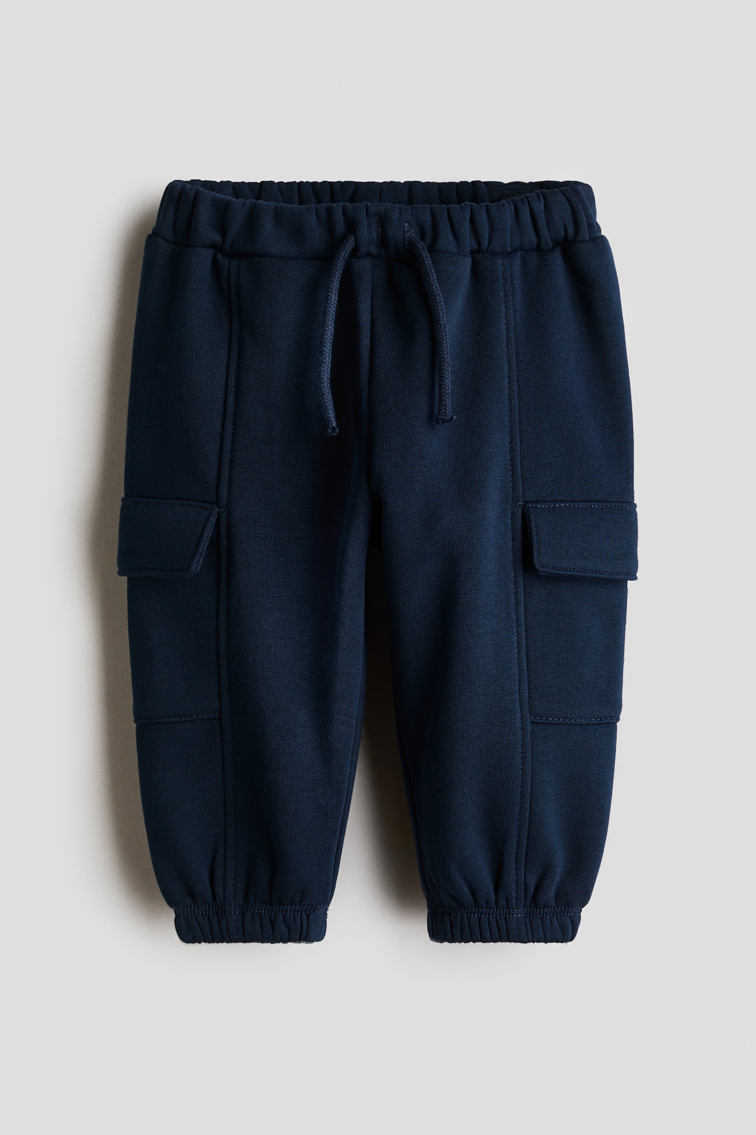 Joggers in felpa modello cargo - Blu navy/Grigio scuro/Beige chiaro