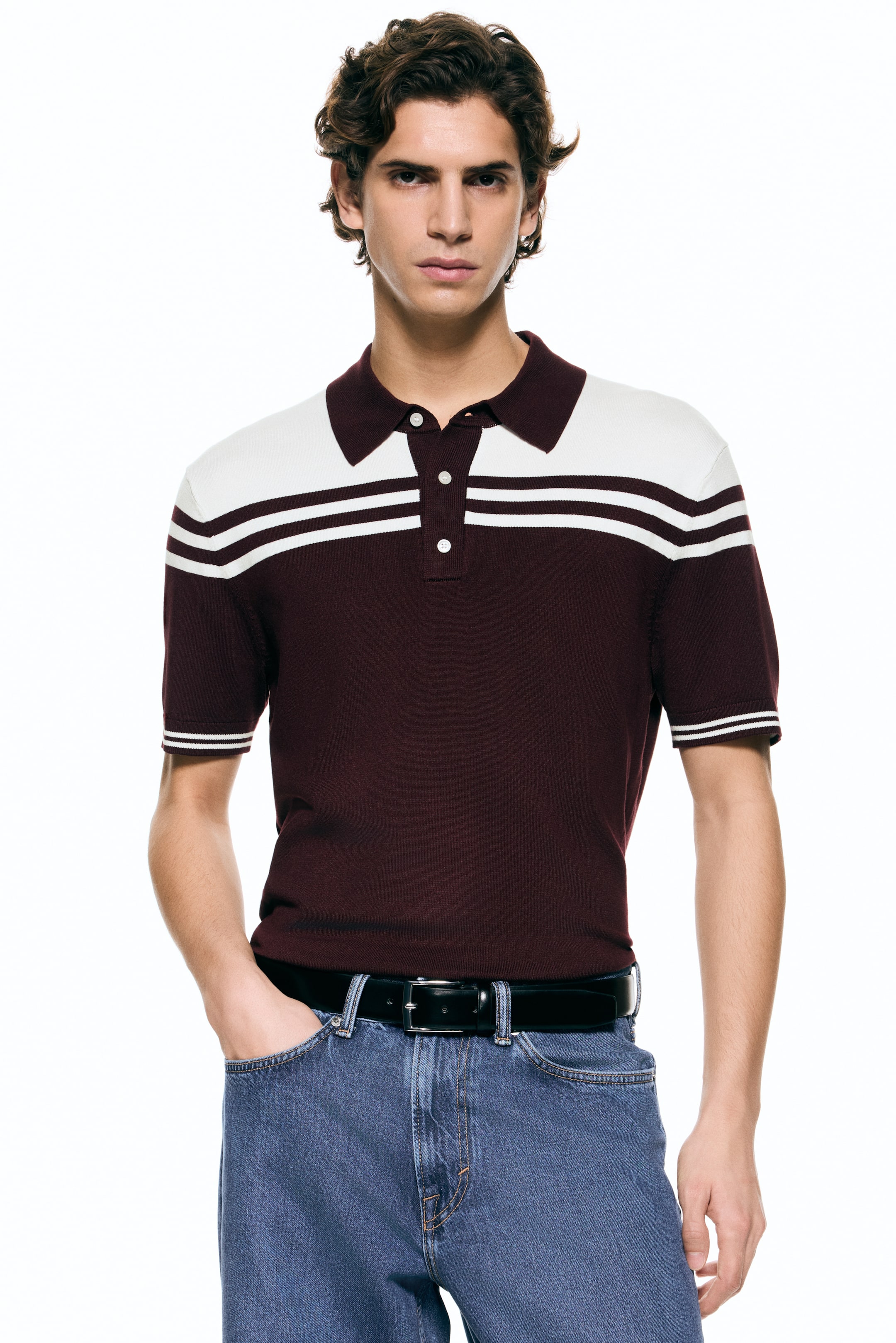 View larger image: Regular Fit Polo shirt - Burgundy - Men | H&M IN 1